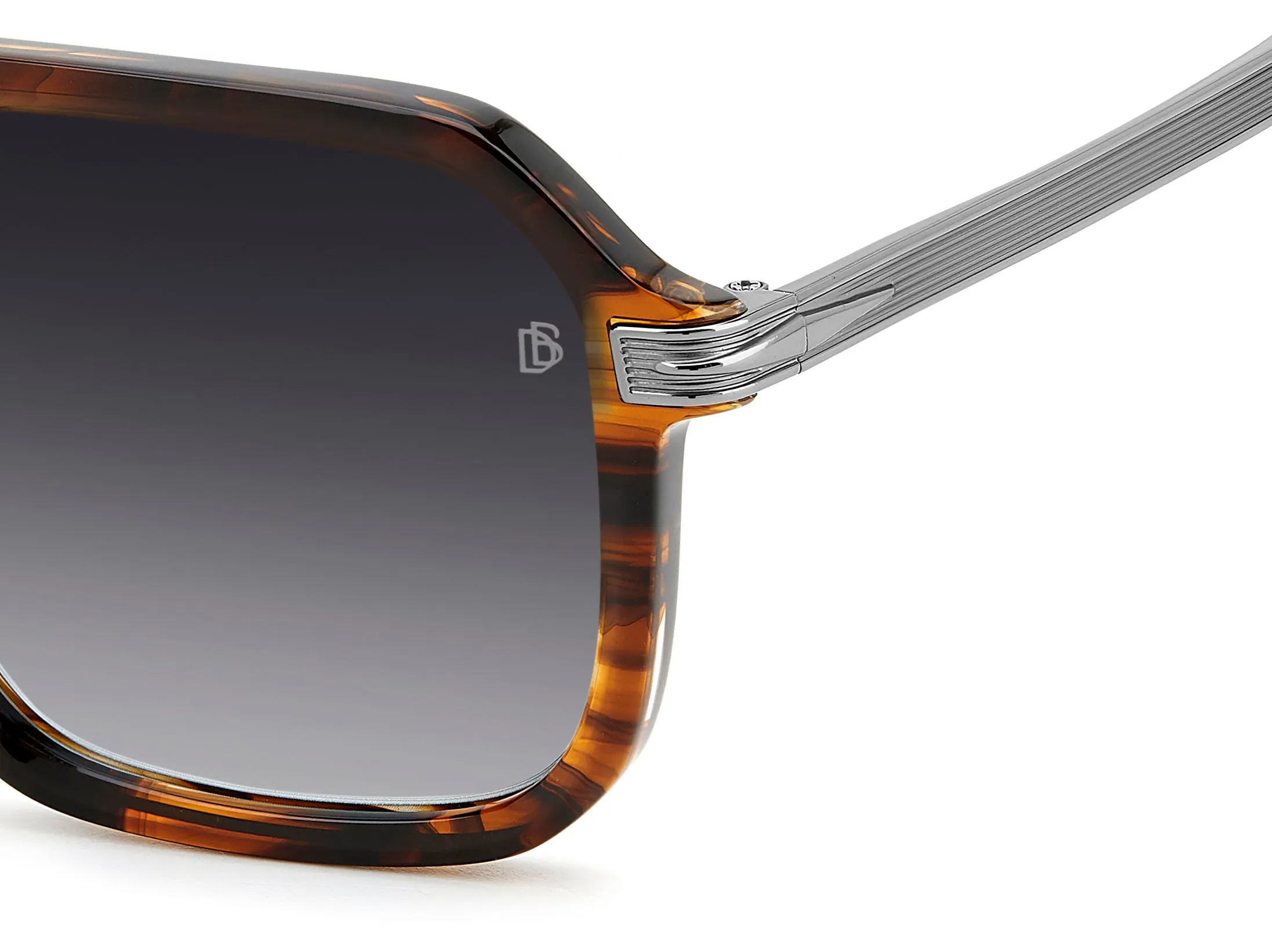 DAVID BECKHAM DB 7136/S 6C5/9O Occhiali da sole Acetato Marrone Grigio Squadrata Normale Sfumato - immagine 3