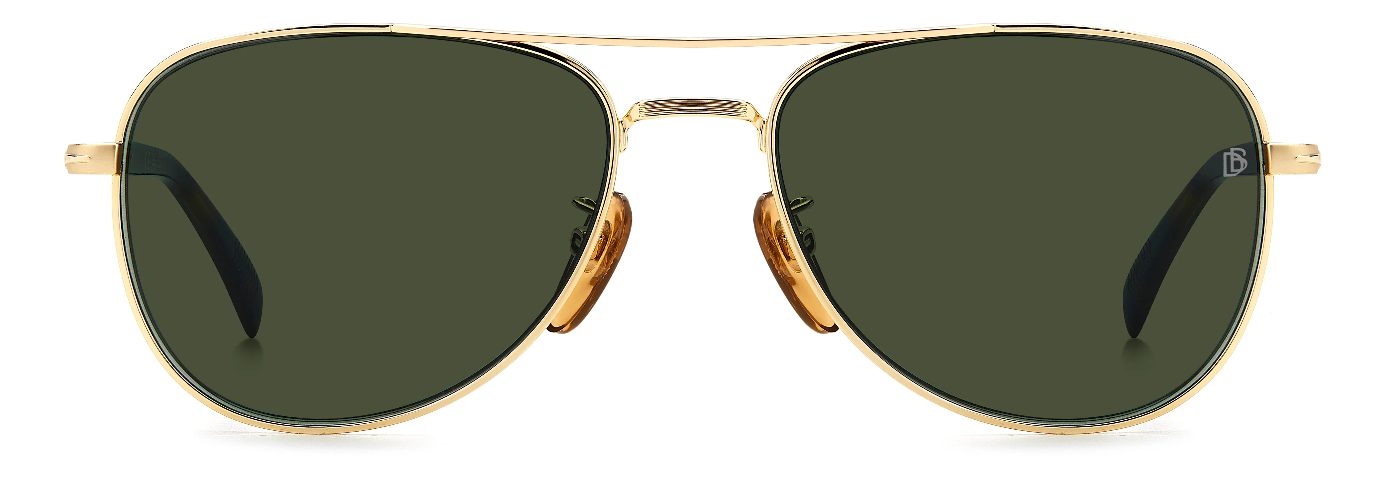 DAVID BECKHAM DB 1175/S 06J/QT Occhiali da sole Metallo Oro Verde Pilot Normale - immagine 2