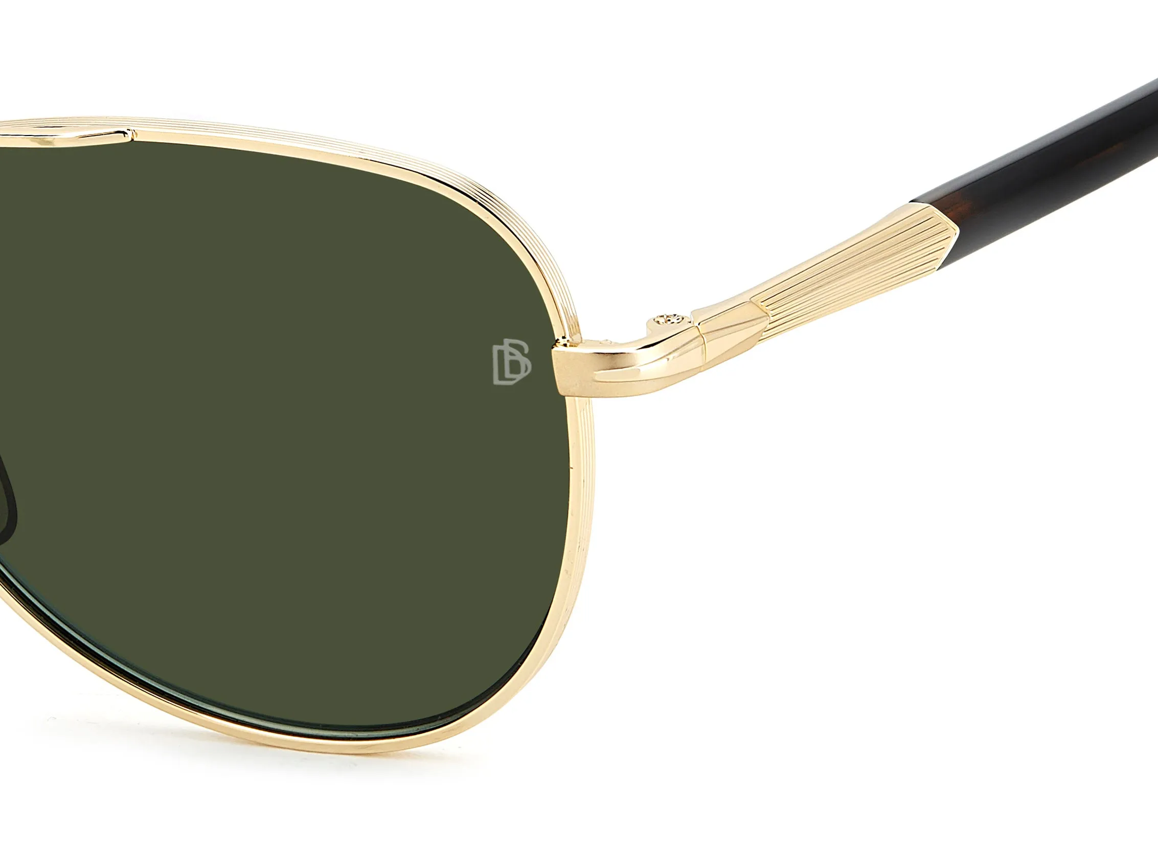 DAVID BECKHAM DB 1175/S 06J/QT Occhiali da sole Metallo Oro Verde Pilot Normale - immagine 3