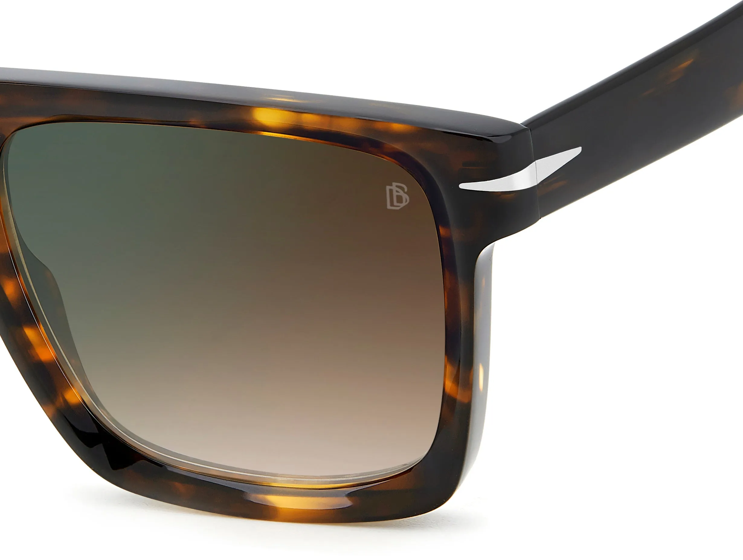 DAVID BECKHAM DB 7134/S WR9/QY Occhiali da sole Acetato Marrone Marrone Squadrata Normale Specchiato - immagine 3