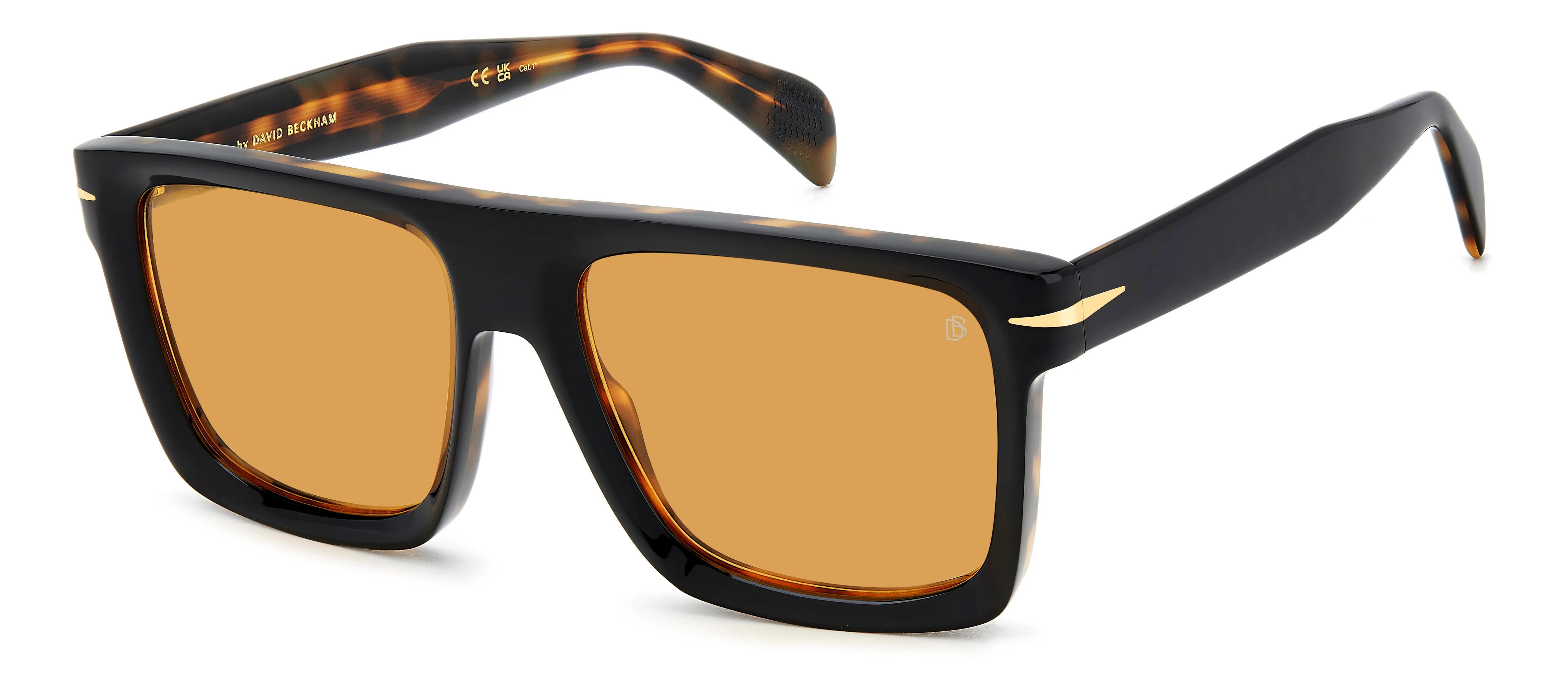 DAVID BECKHAM DB 7134/S WR7/VS Occhiali da sole Acetato Nero Squadrata Normale - immagine 1