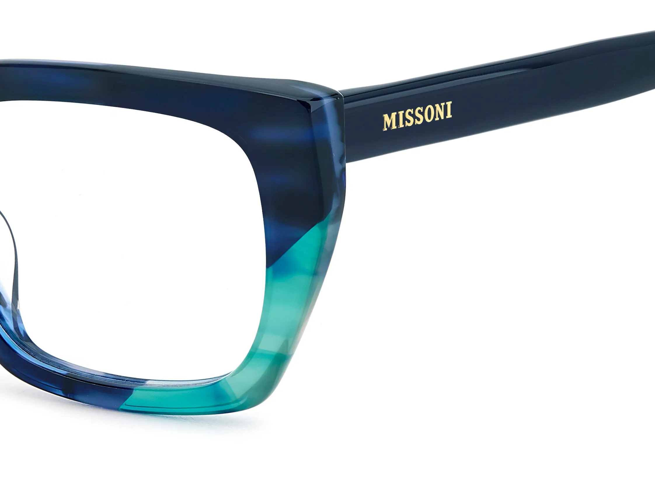 Missoni MIS 0225/G ZX9 Montature da vista Acetato Blu Squadrata Normale - immagine 3