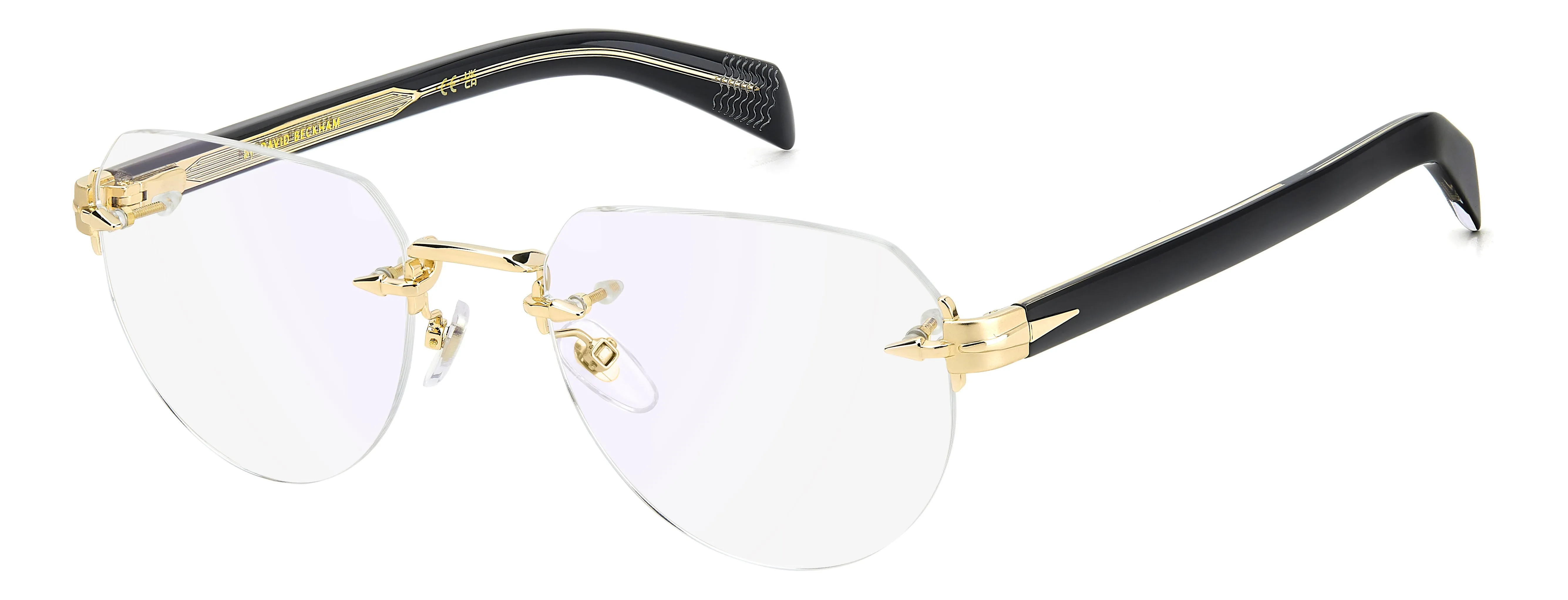 DAVID BECKHAM DB 7145 RHL/2Y Montature da vista Metallo Oro Blu Pilot Normale Specchiato - immagine 1