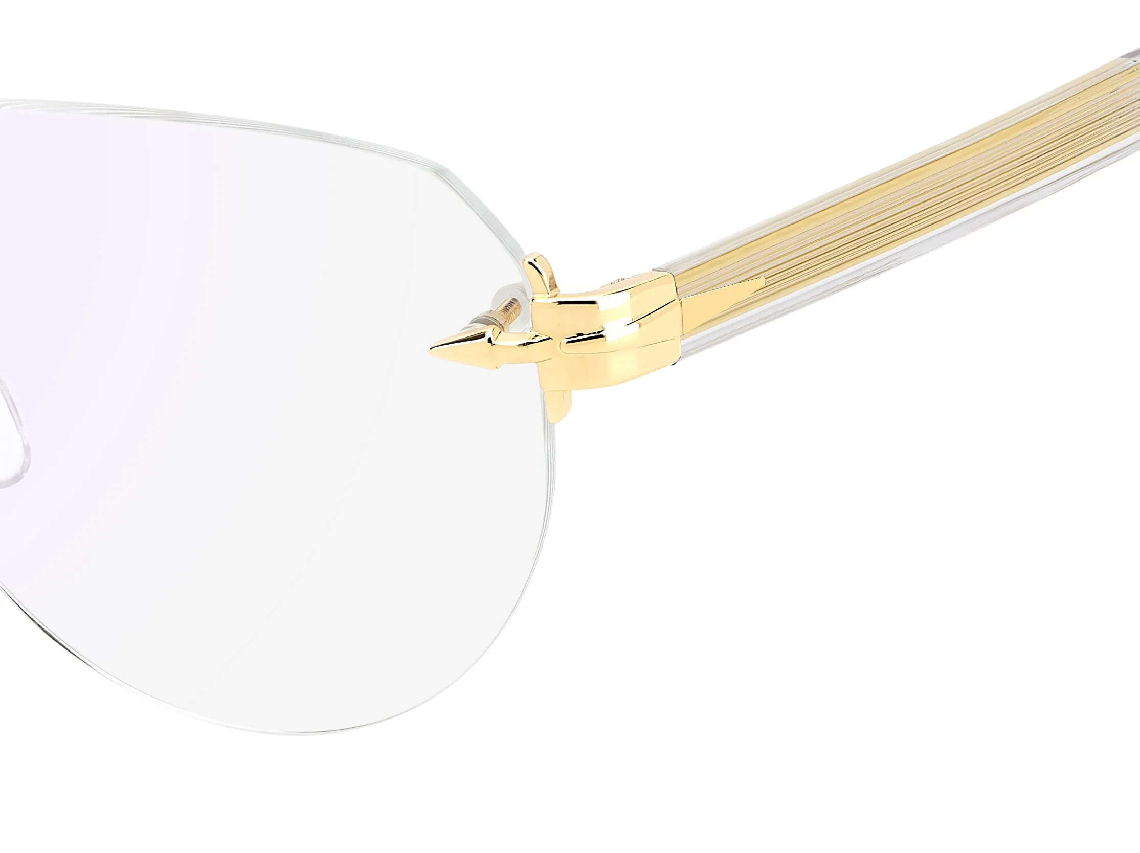 DAVID BECKHAM DB 7145 LOJ/2Y Montature da vista Metallo Oro Blu Pilot Normale Specchiato - immagine 3