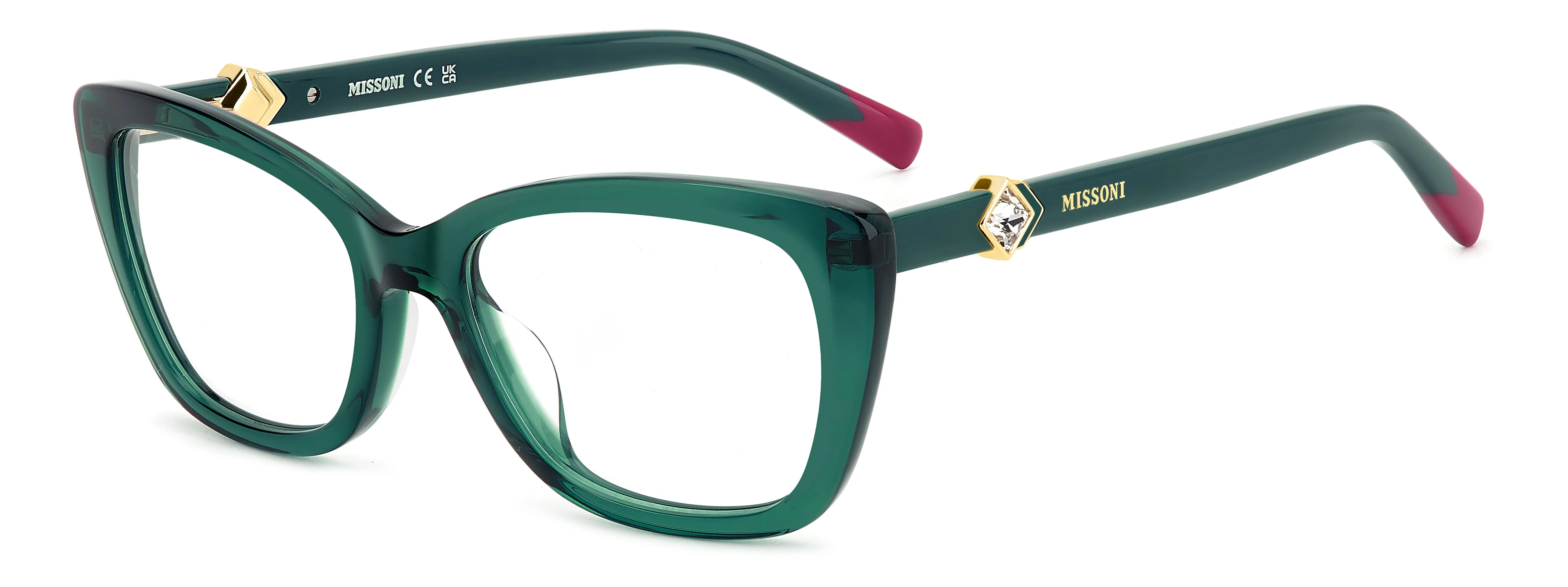 Missoni MIS 0230/G 1ED Montature da vista Acetato Verde Squadrata Normale - immagine 1
