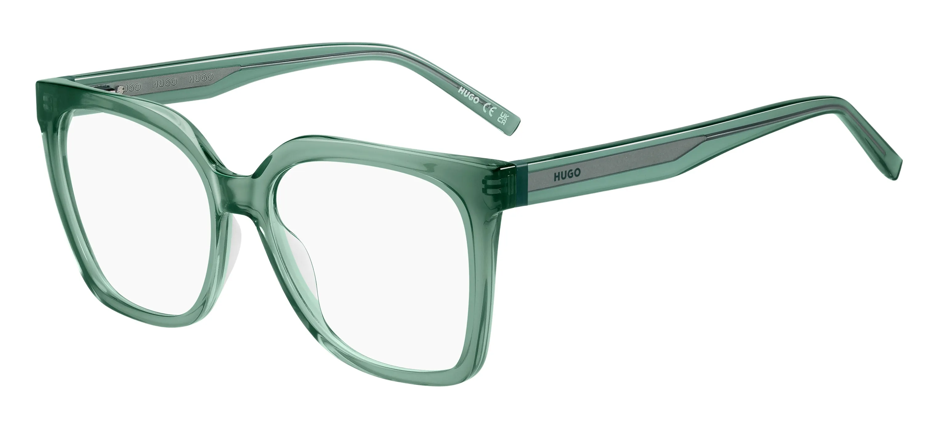 Hugo Boss HG 1363 ZI9 Montature da vista Acetato Verde Squadrata Normale - immagine 1