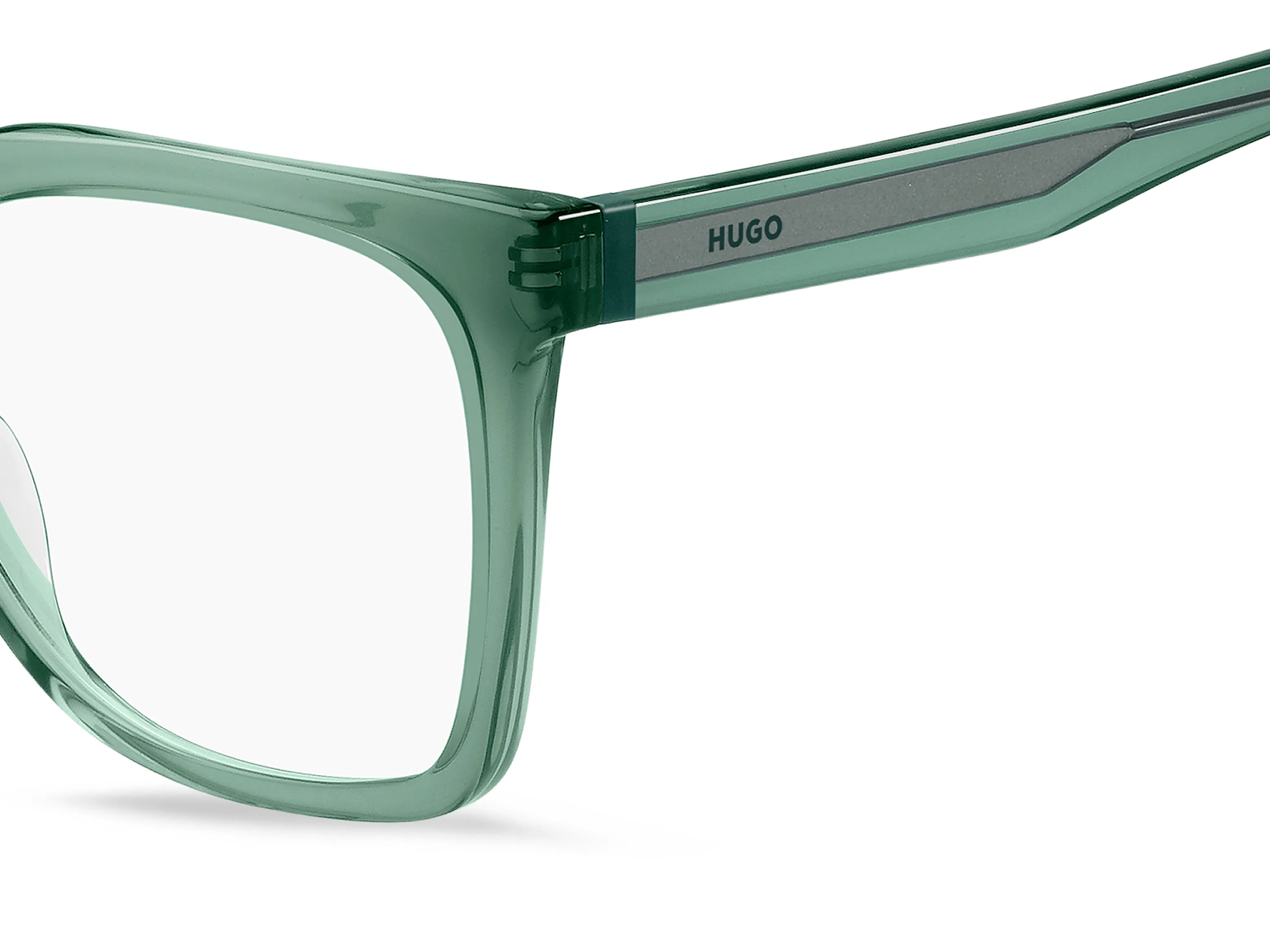 Hugo Boss HG 1363 ZI9 Montature da vista Acetato Verde Squadrata Normale - immagine 3