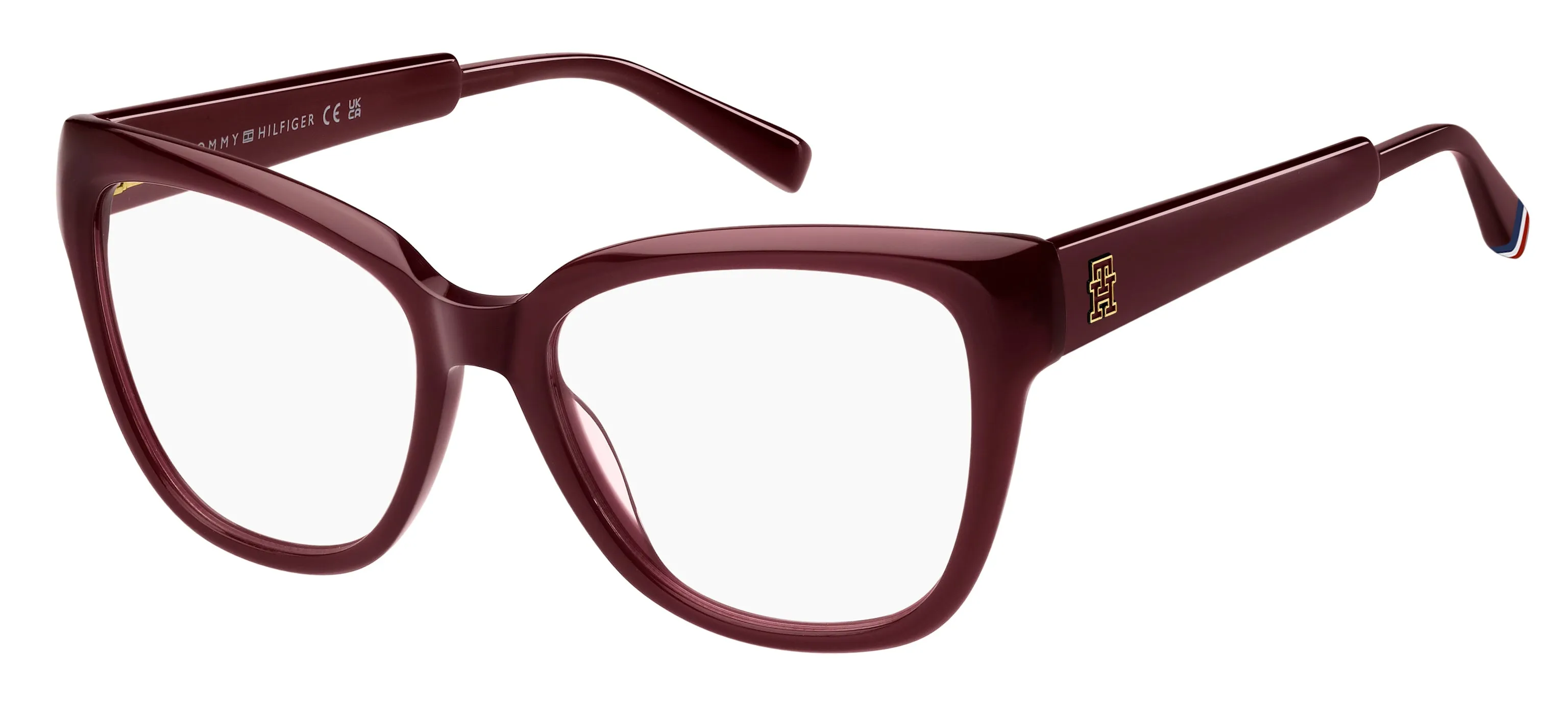 Tommy Hilfiger TH 2209 LHF Montature da vista Acetato Bordeaux Squadrata Normale - immagine 1