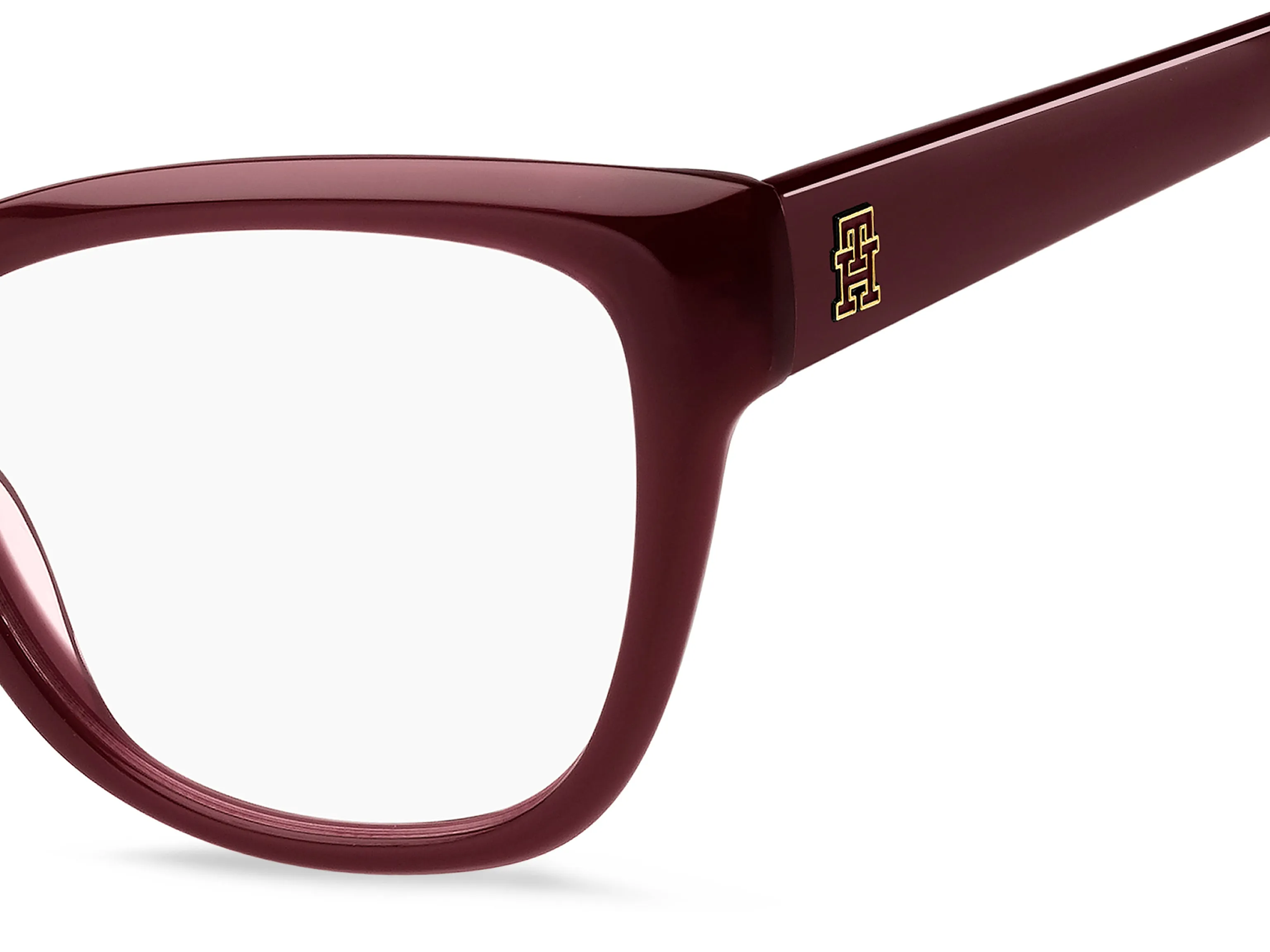 Tommy Hilfiger TH 2209 LHF Montature da vista Acetato Bordeaux Squadrata Normale - immagine 3