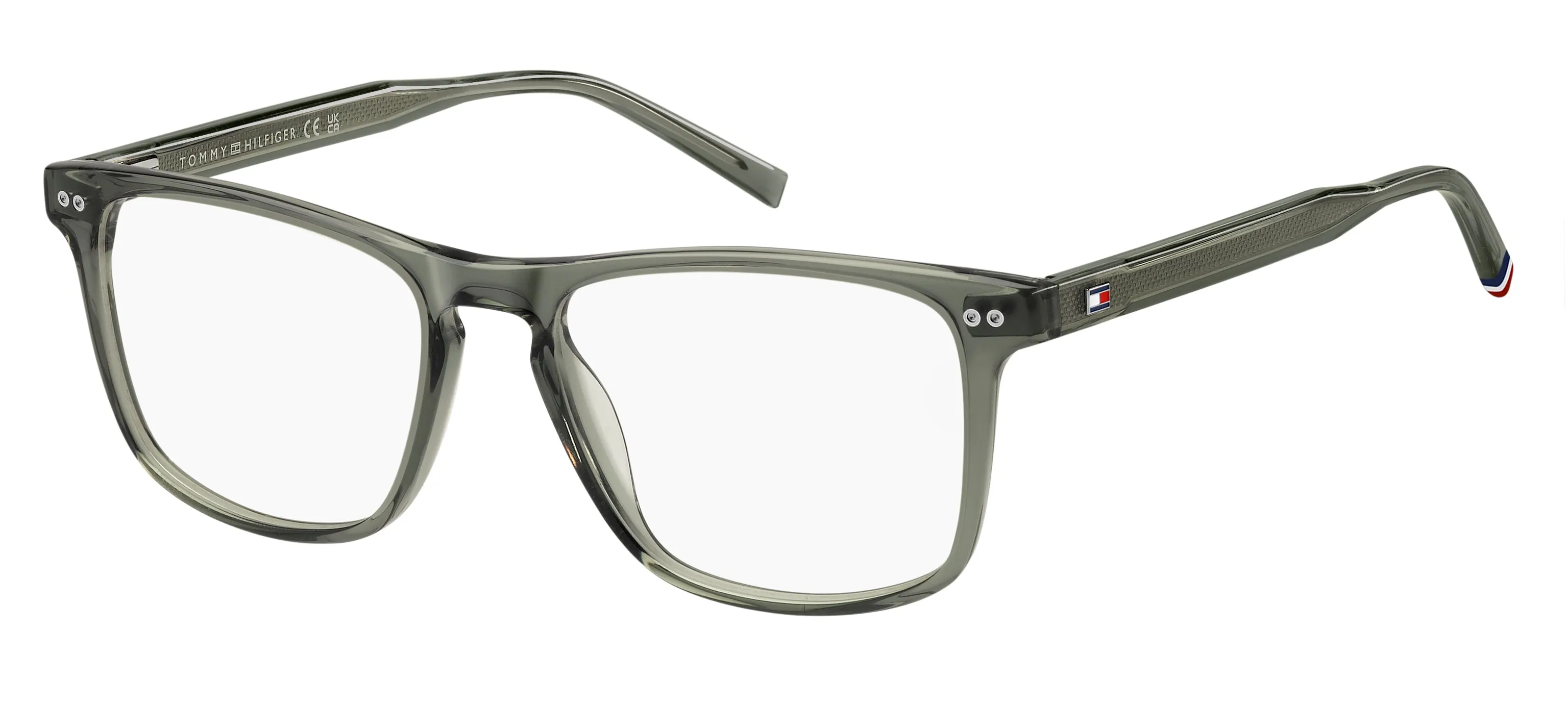 Tommy Hilfiger TH 2189 1ED Montature da vista Acetato Verde Squadrata Normale - immagine 1