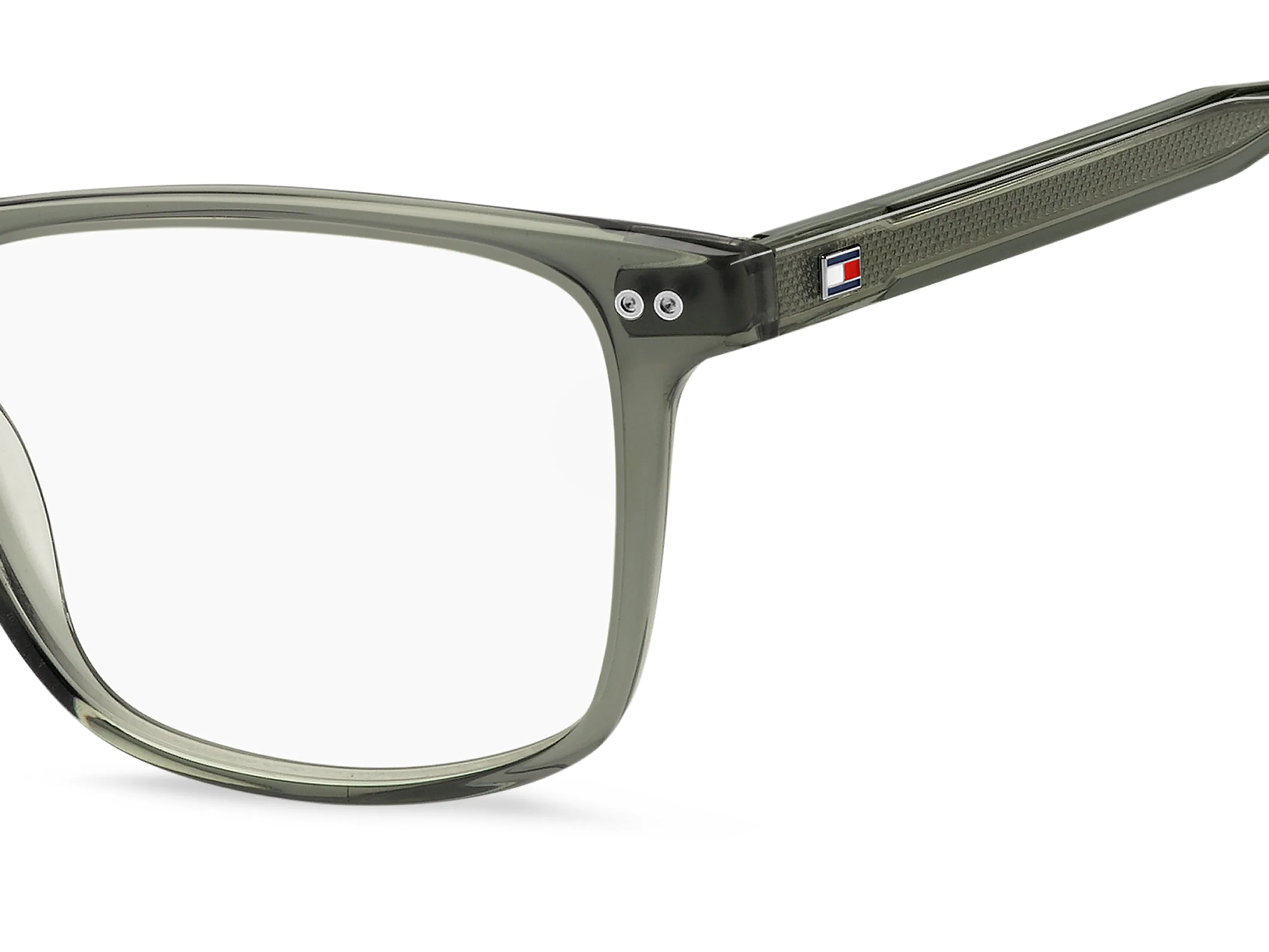 Tommy Hilfiger TH 2189 1ED Montature da vista Acetato Verde Squadrata Normale - immagine 3