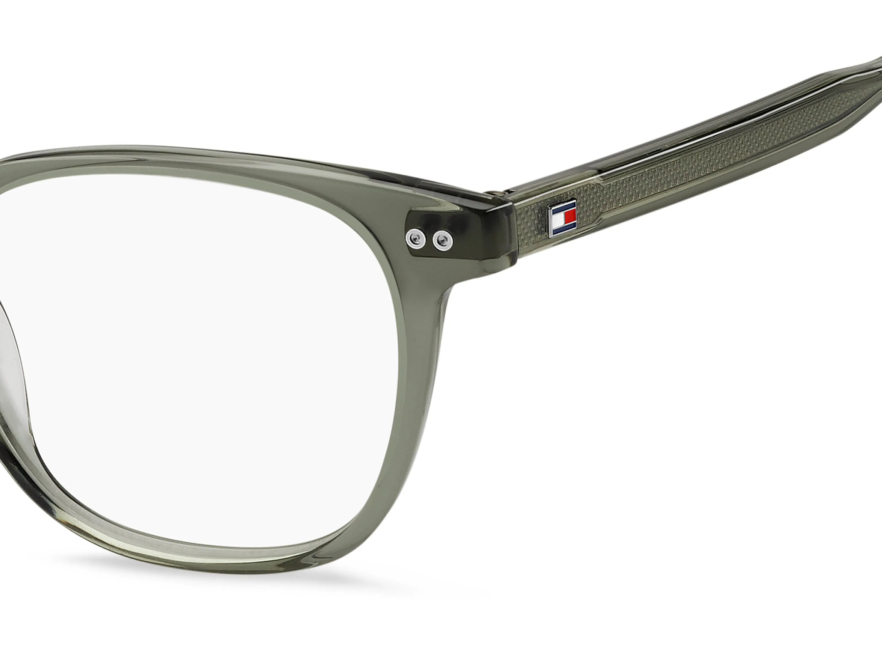 Tommy Hilfiger TH 2187 1ED Montature da vista Acetato Verde Squadrata Normale - immagine 3