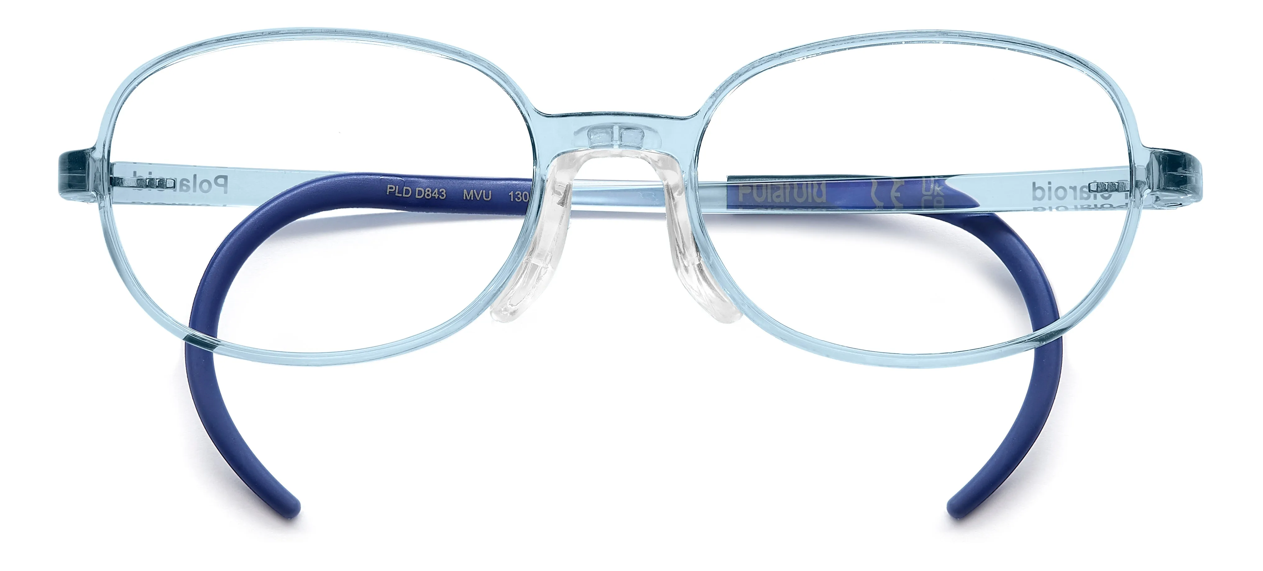 Polaroid PLD D843 MVU Montature da vista bambino Polyamide Azzurro Squadrata Normale - immagine 3