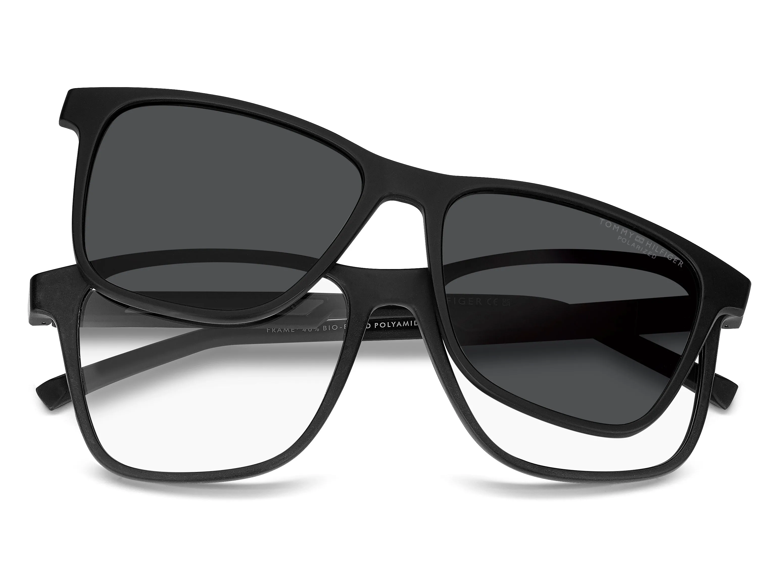 Tommy Hilfiger TH 2203/C 08A/M9 Montature da vista Eco-poliammide Nero Grigio Squadrata Polarizzata - immagine 3