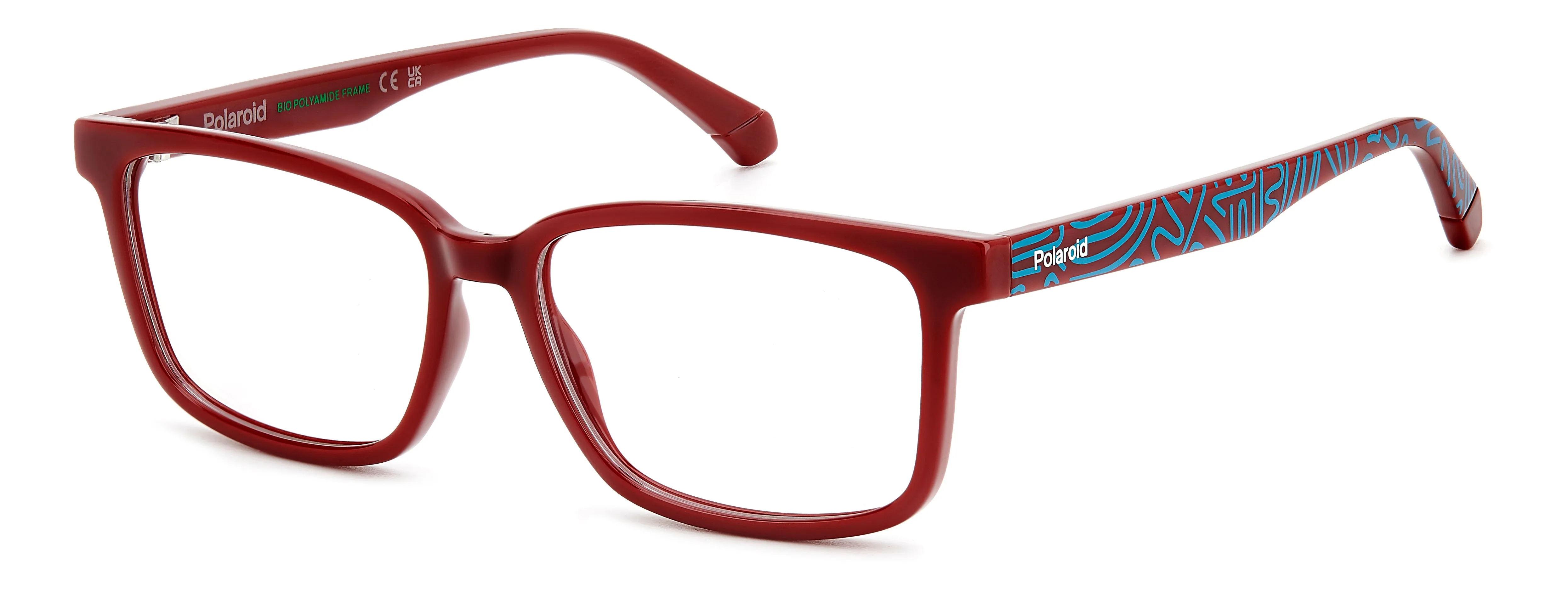 Polaroid Junior Polaroid PLD D844 C9A Montature da vista bambino Eco-poliammide Rosso Squadrata Normale - immagine 1