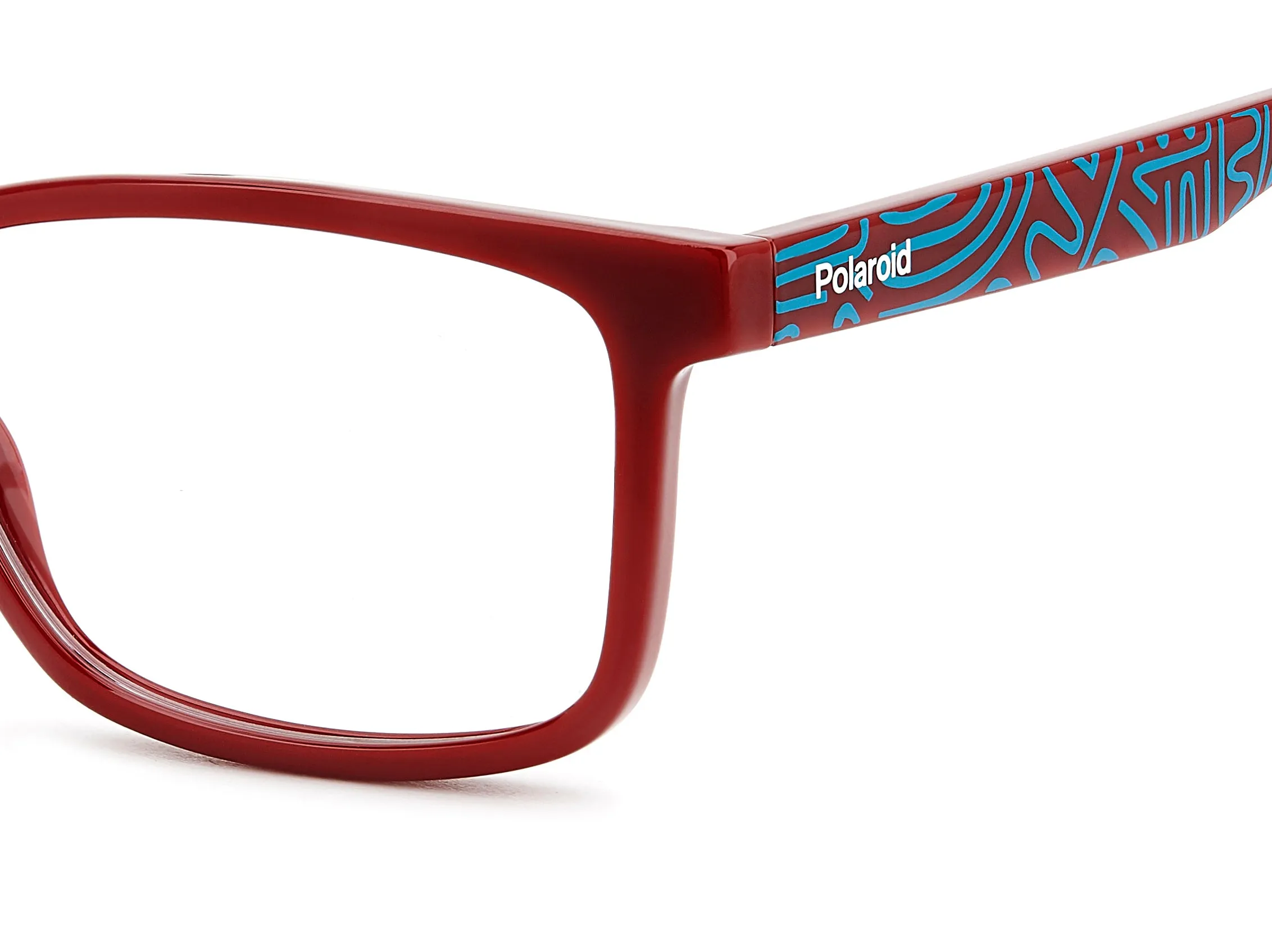 Polaroid Junior Polaroid PLD D844 C9A Montature da vista bambino Eco-poliammide Rosso Squadrata Normale - immagine 4