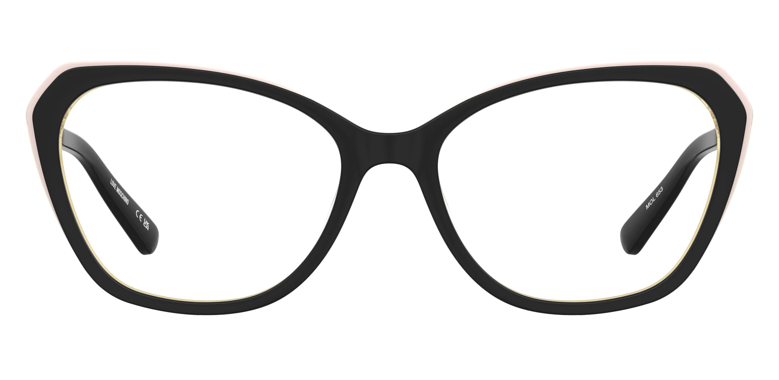 Moschino MOL653 SZE Montature da vista Acetato Nero Squadrata Normale - immagine 2