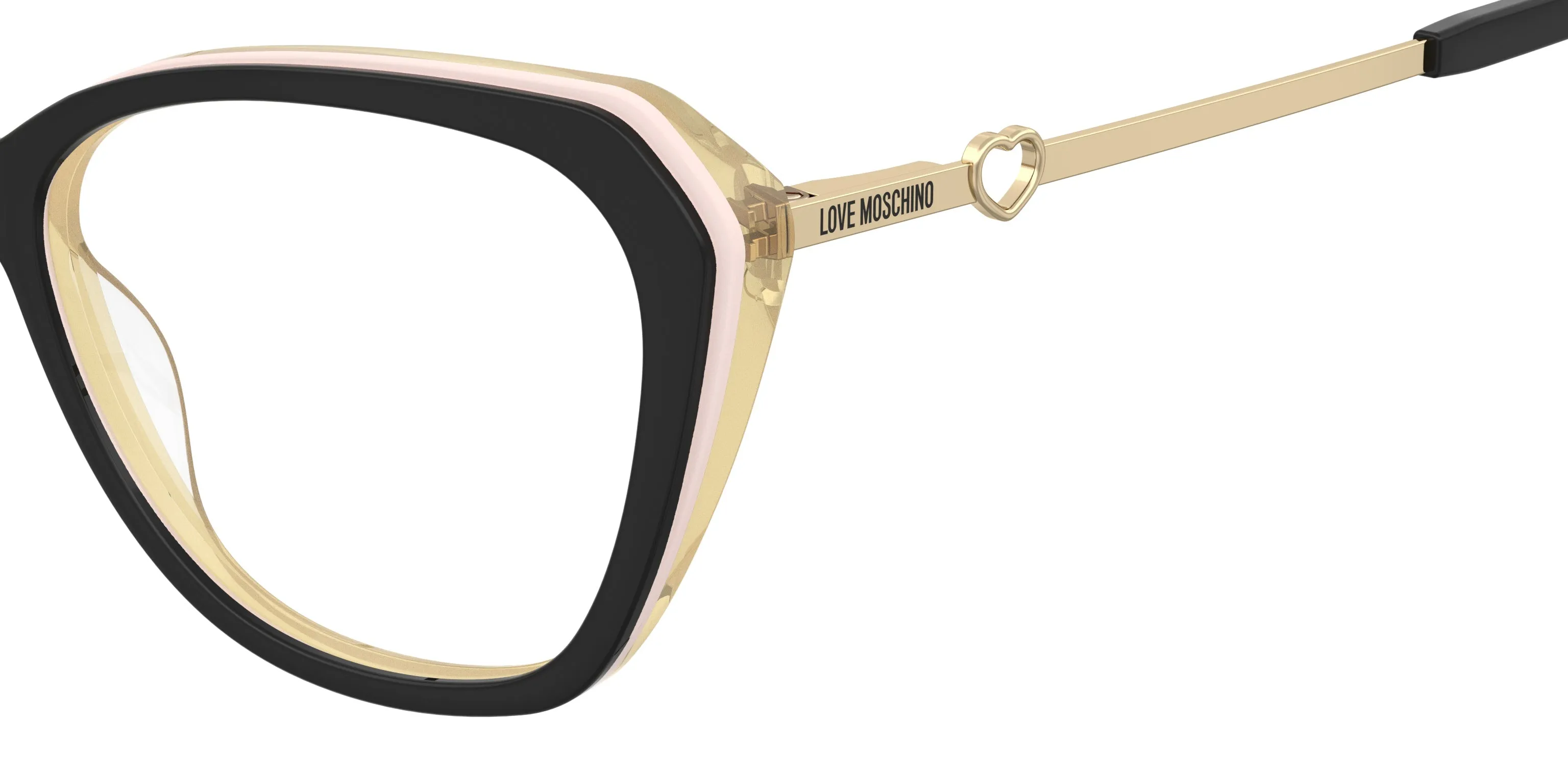 Moschino MOL653 SZE Montature da vista Acetato Nero Squadrata Normale - immagine 3