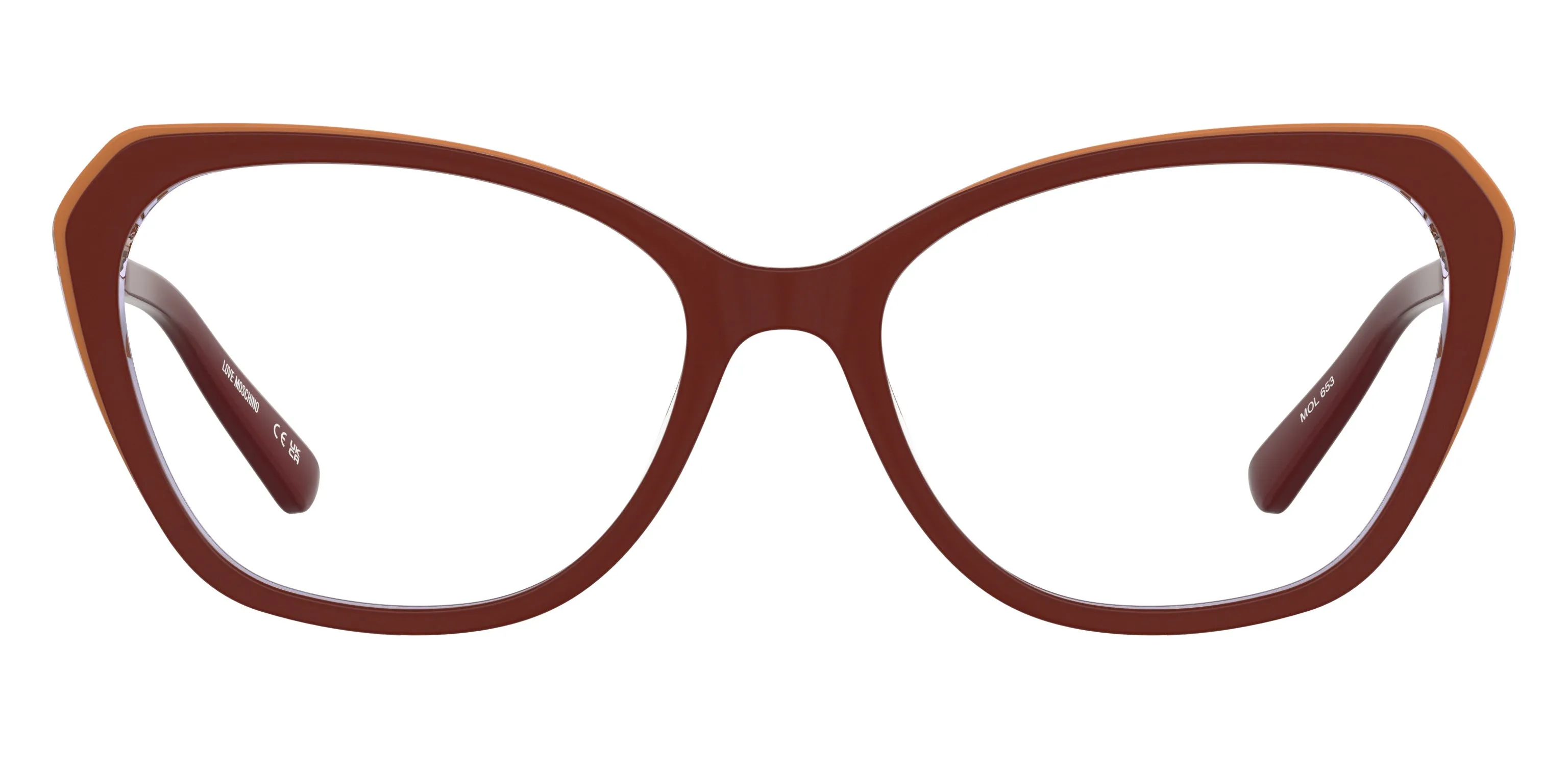 Moschino MOL653 95E Montature da vista Acetato Marrone Squadrata Normale - immagine 2
