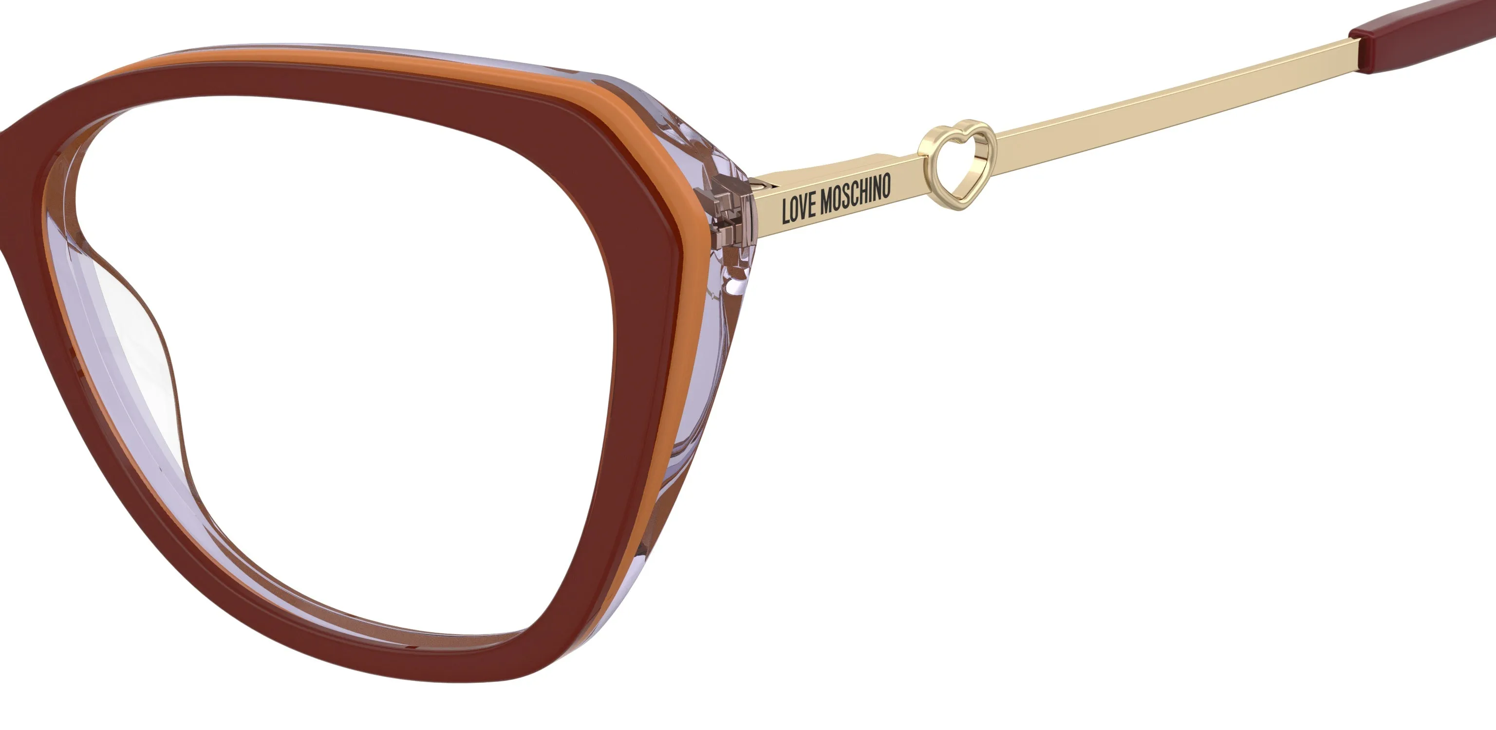 Moschino MOL653 95E Montature da vista Acetato Marrone Squadrata Normale - immagine 3