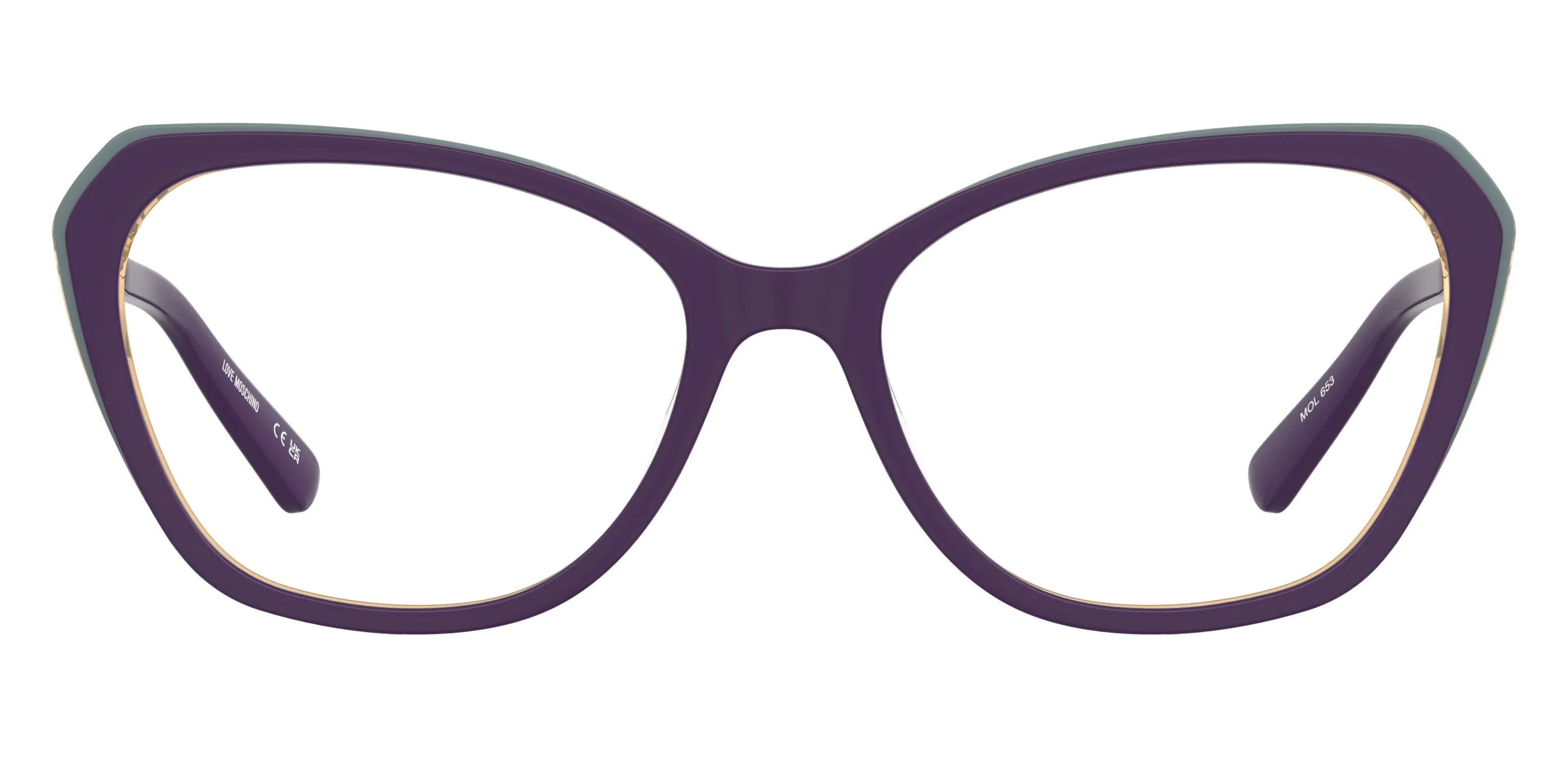 Moschino MOL653 6WY Montature da vista Acetato Viola Squadrata Normale - immagine 2