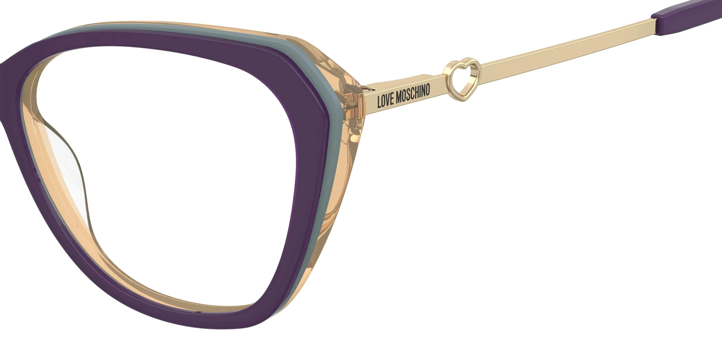 Moschino MOL653 6WY Montature da vista Acetato Viola Squadrata Normale - immagine 3