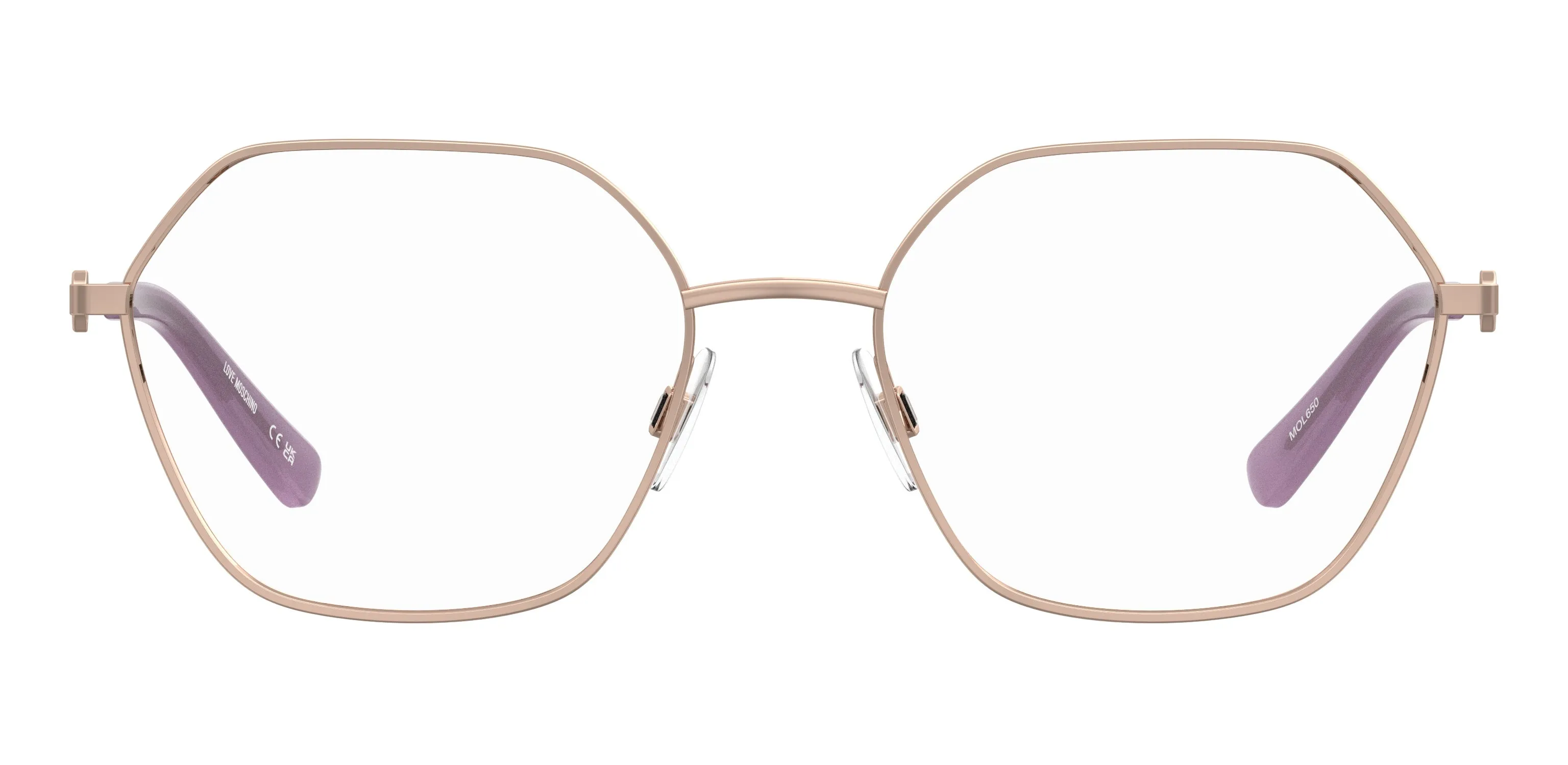 Moschino MOL650 DDB Montature da vista Metallo Oro Rotonda Normale - immagine 2