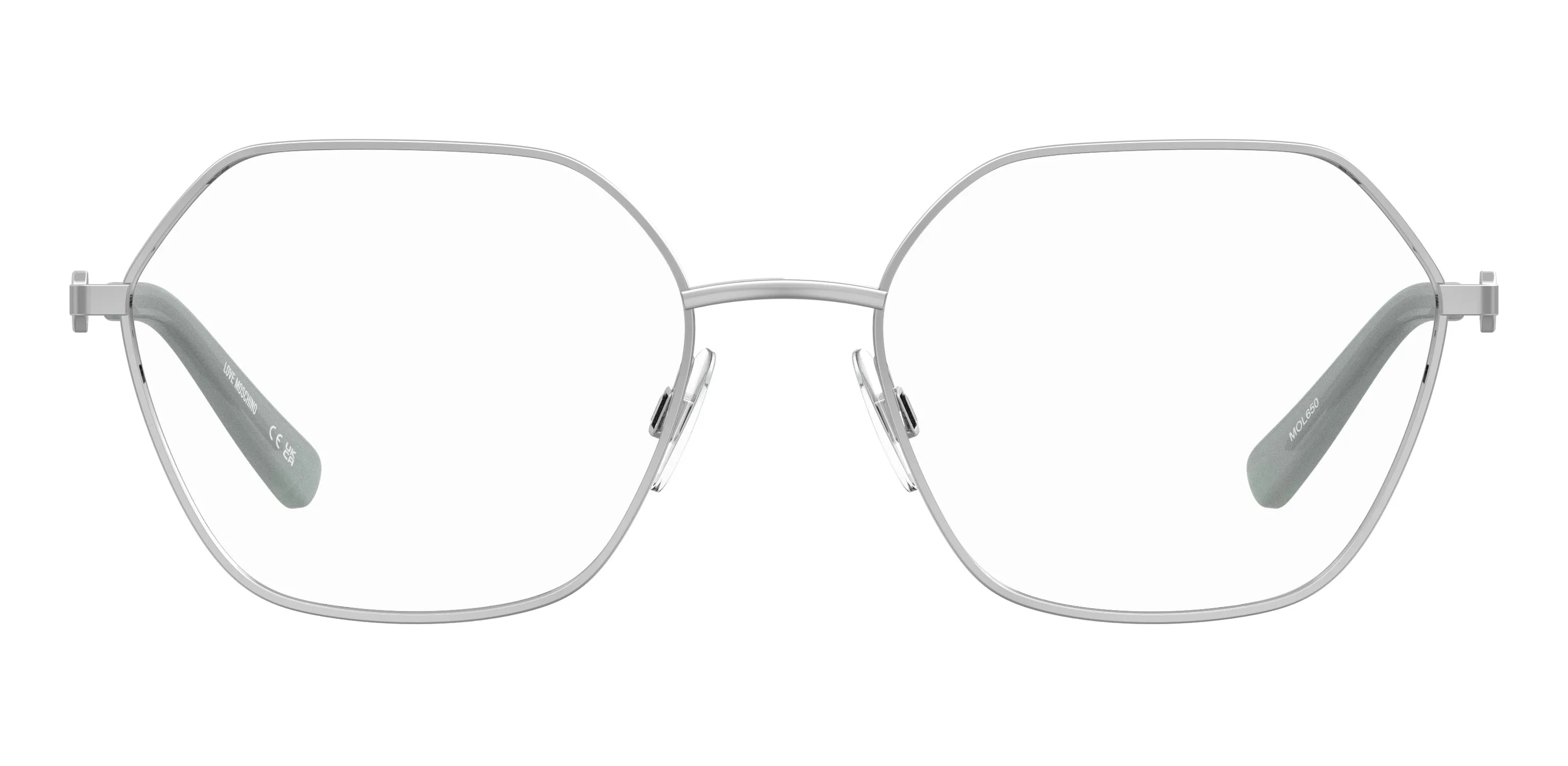 Moschino MOL650 010 Montature da vista Metallo Palladio Rotonda Normale - immagine 2