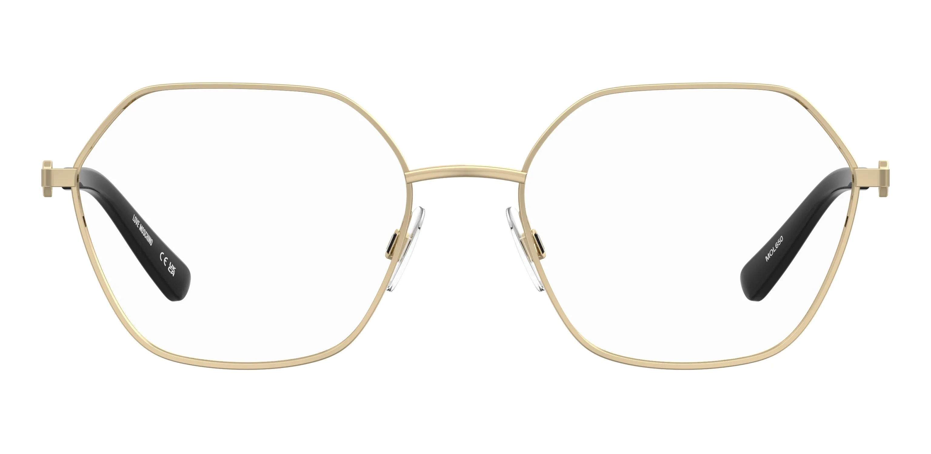 Moschino MOL650 000 Montature da vista Metallo Oro Rotonda Normale - immagine 2