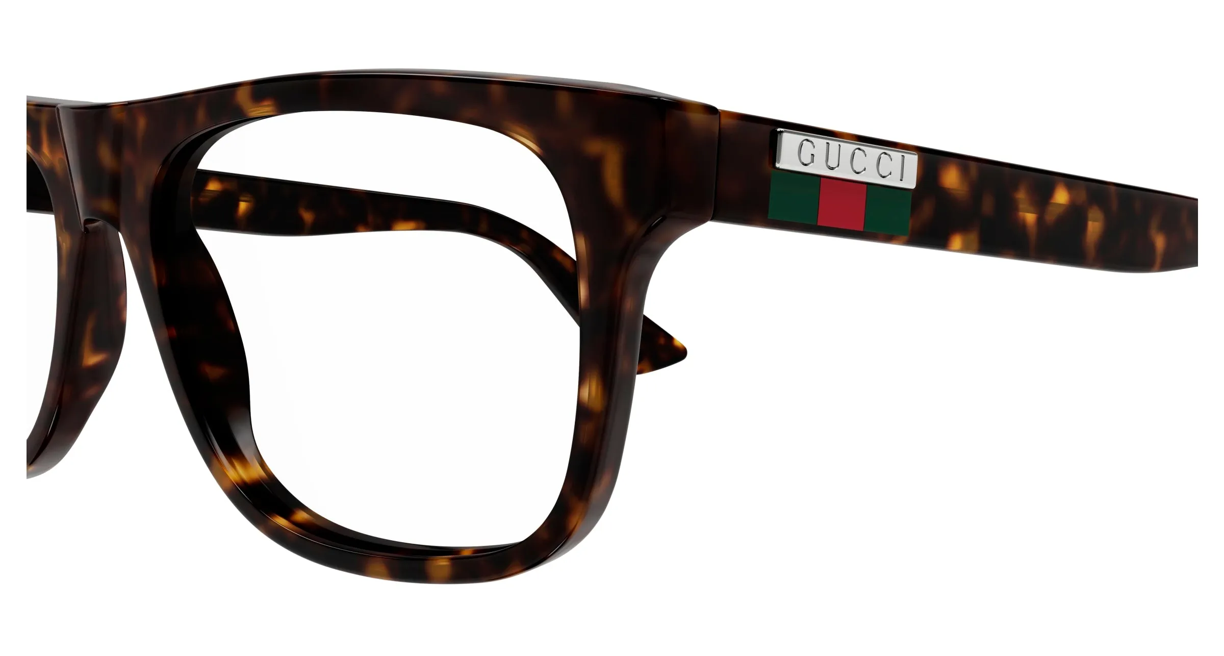 Gucci GG1117O 006 Montature da vista Iniettato Havana Trasparente Squadrata - immagine 3