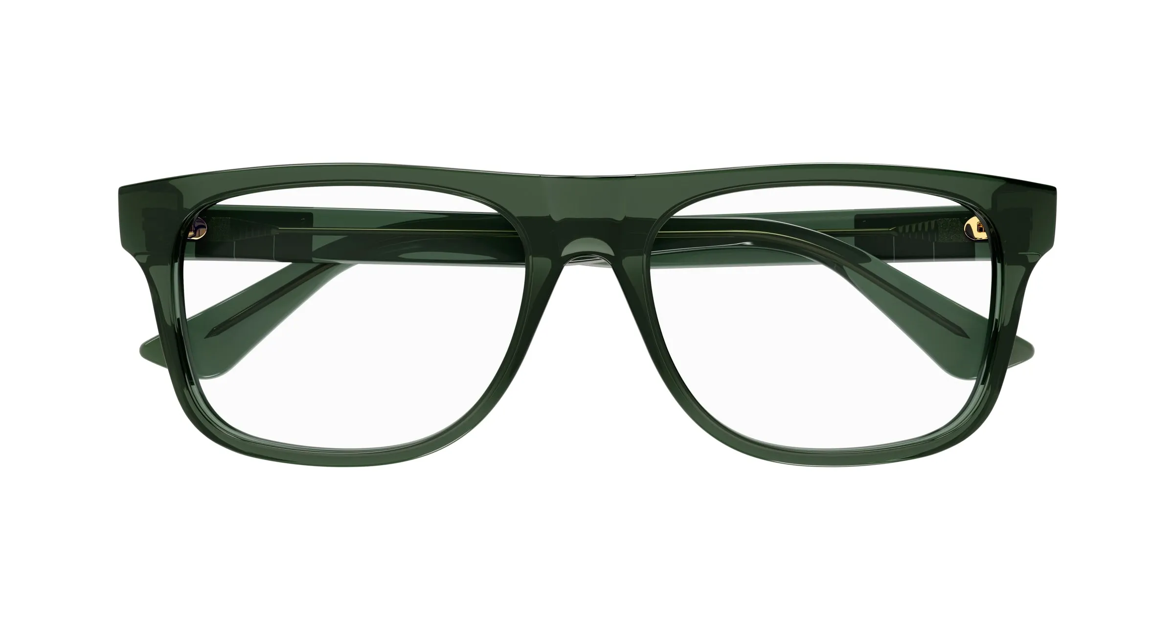 Gucci GG1117O 005 Montature da vista Iniettato Verde Trasparente Squadrata - immagine 2