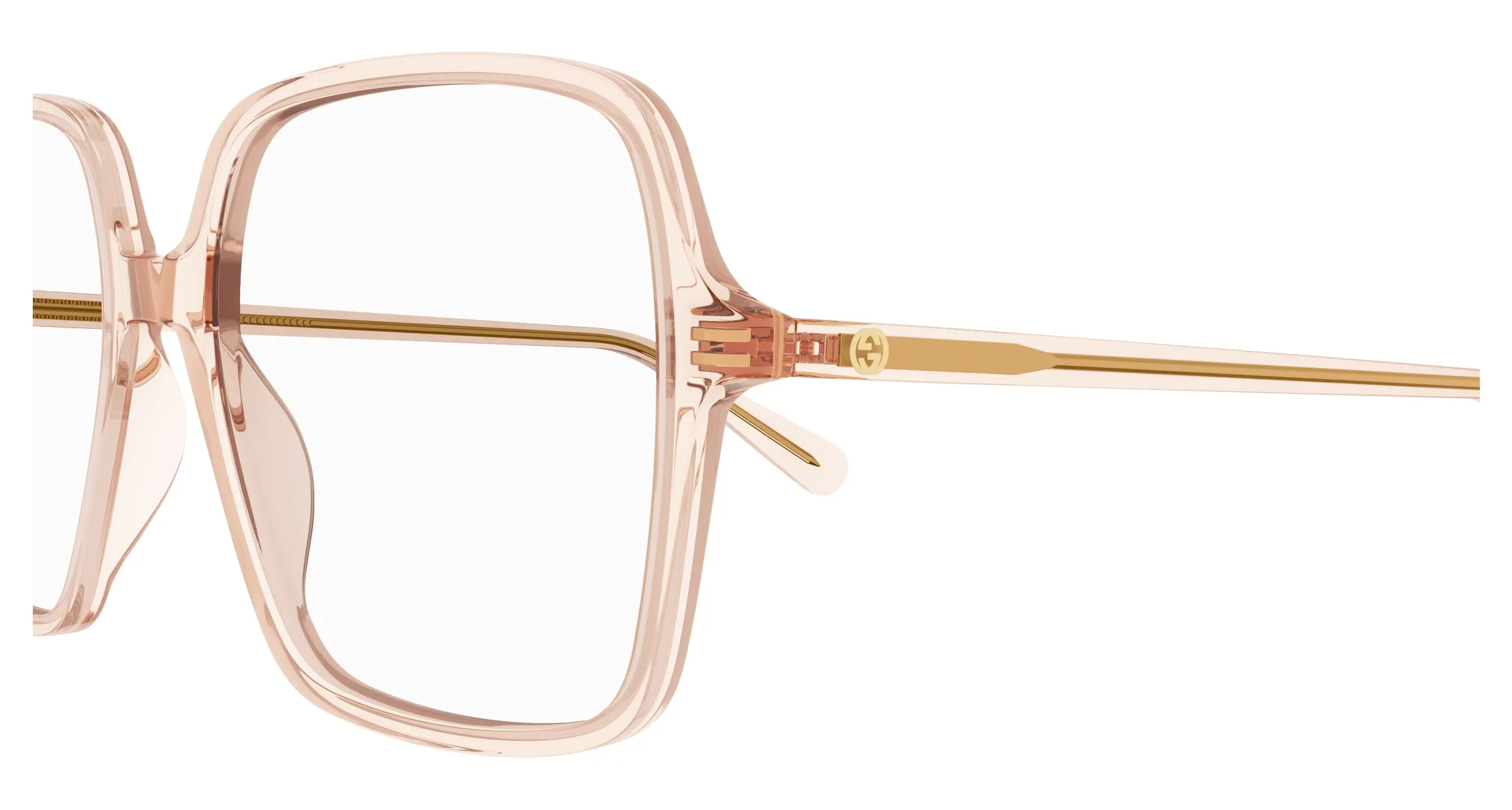 Gucci GG1003O 006 Montature da vista Rosa Trasparente Squadrata - immagine 4