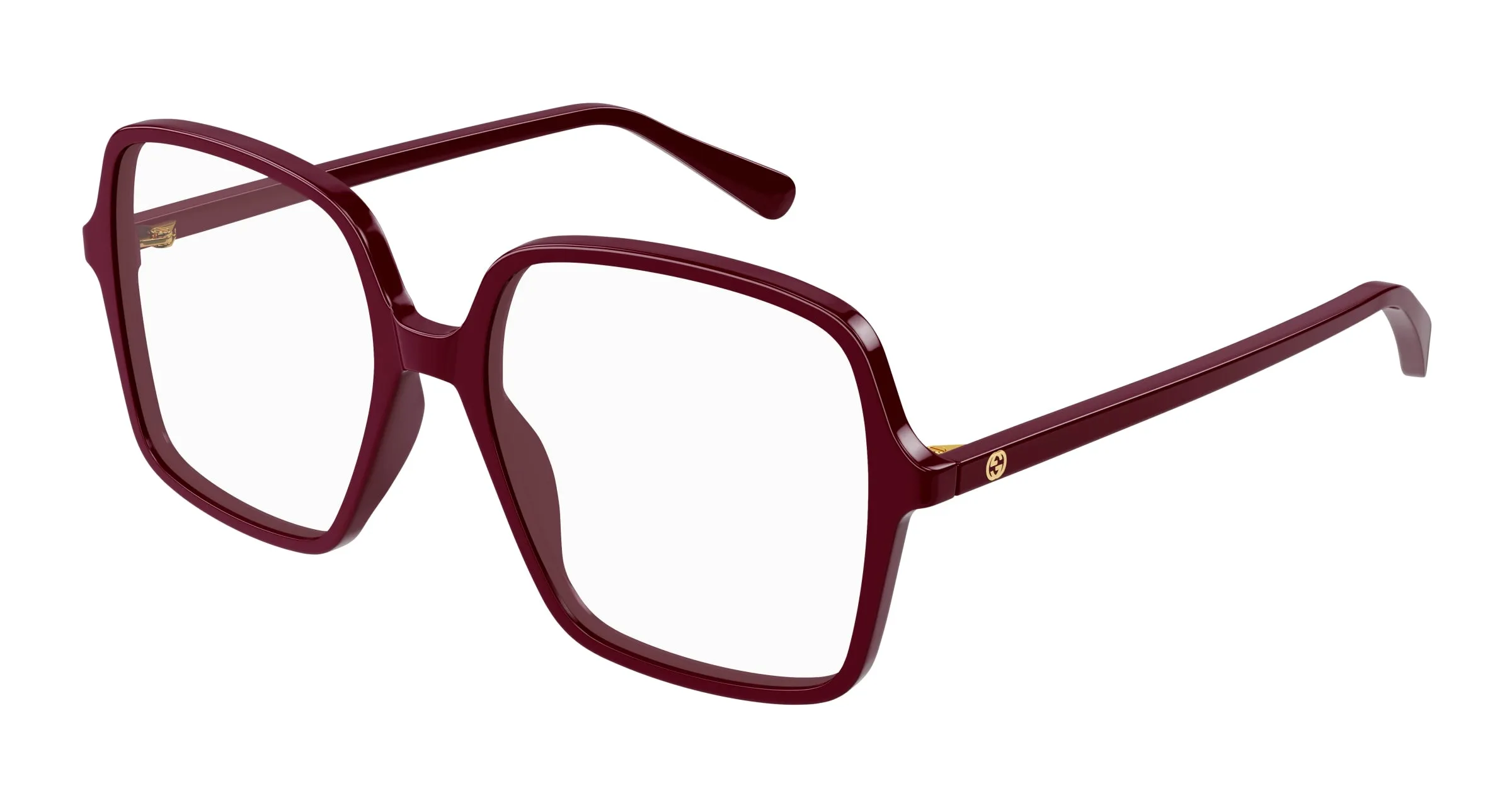 Gucci GG1003O 005 Montature da vista Bordeaux Trasparente Squadrata - immagine 1