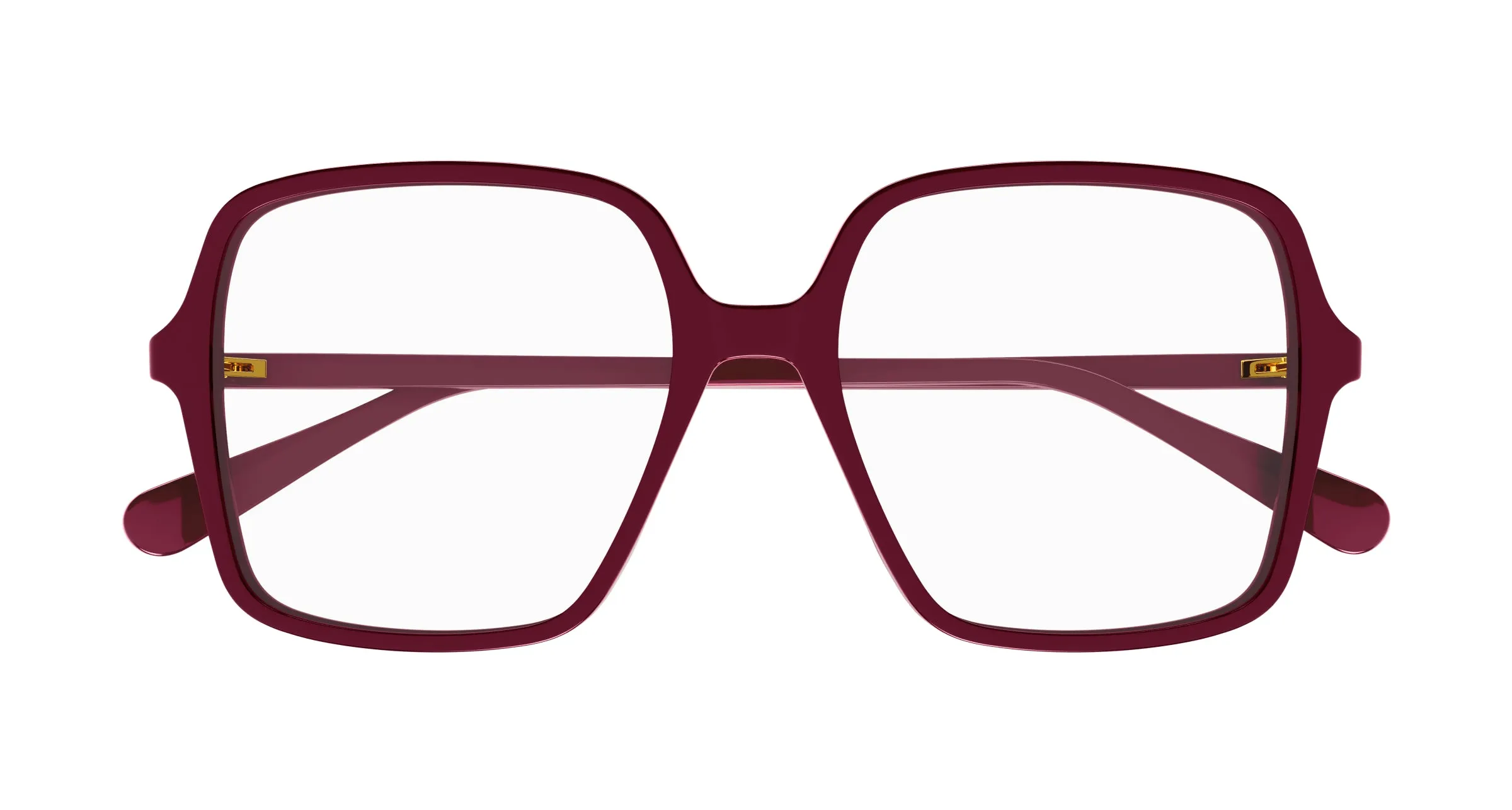 Gucci GG1003O 005 Montature da vista Bordeaux Trasparente Squadrata - immagine 2