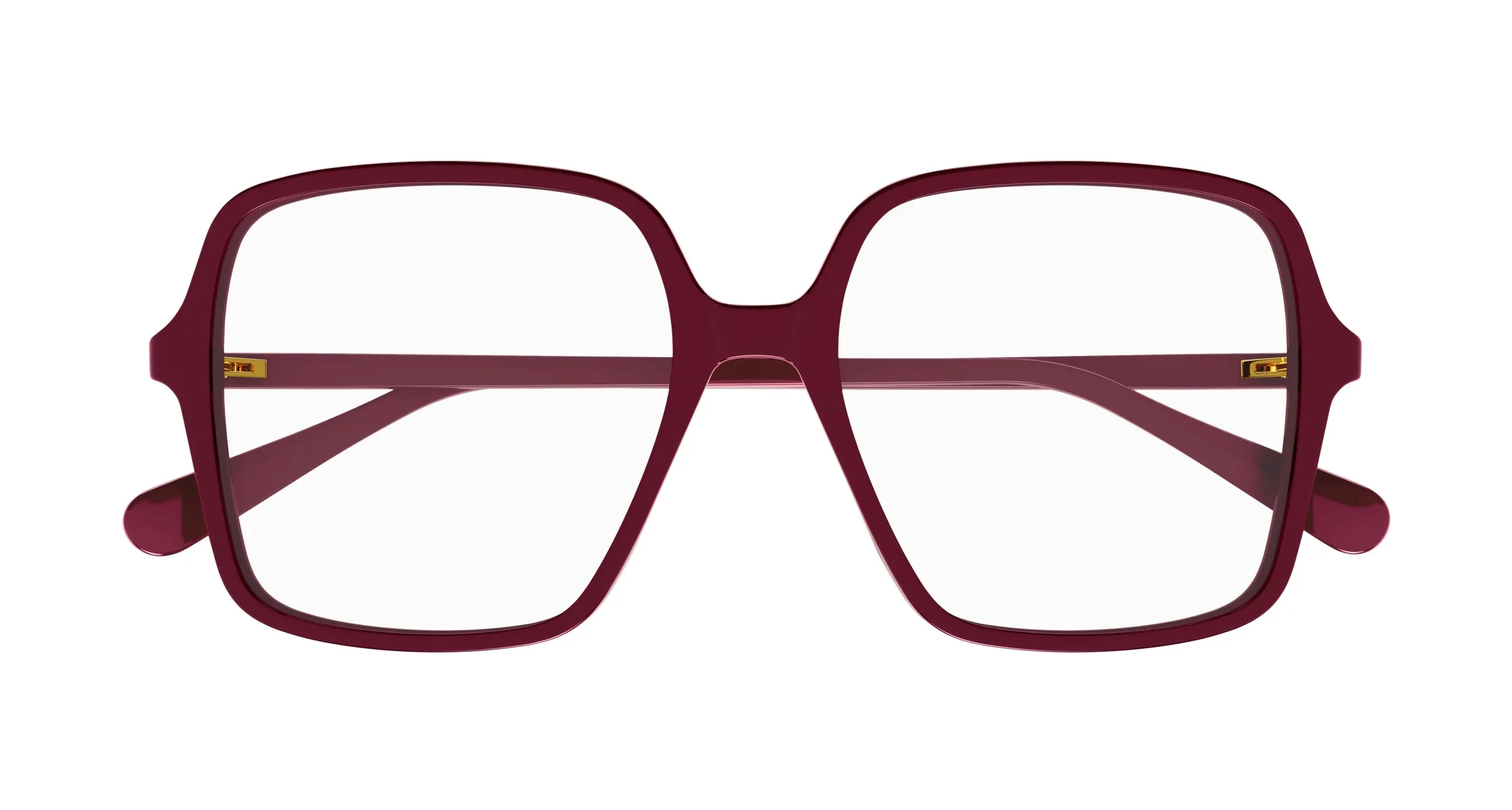 Gucci GG1003O 005 Montature da vista Bordeaux Trasparente Squadrata - immagine 3