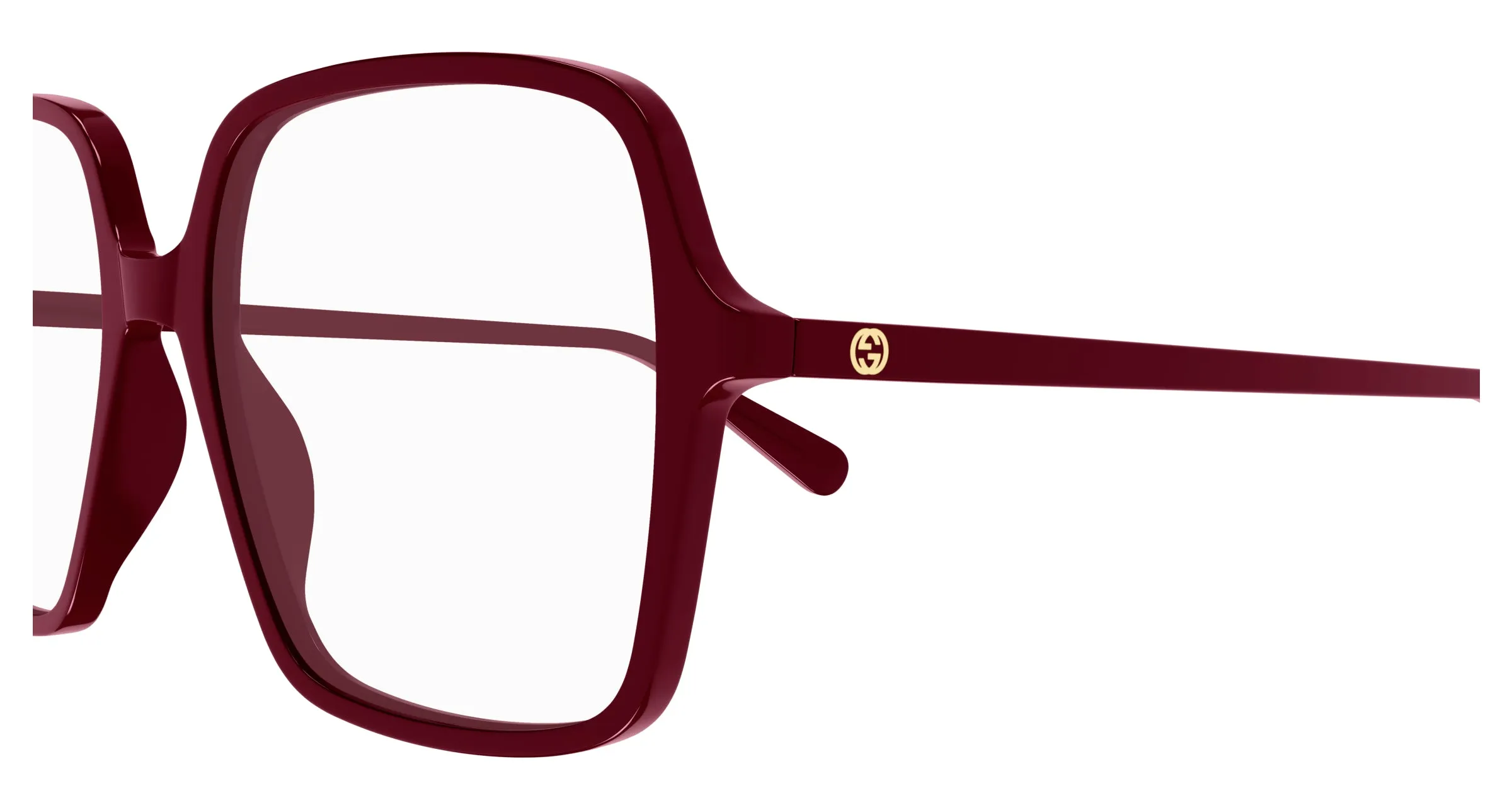 Gucci GG1003O 005 Montature da vista Bordeaux Trasparente Squadrata - immagine 4