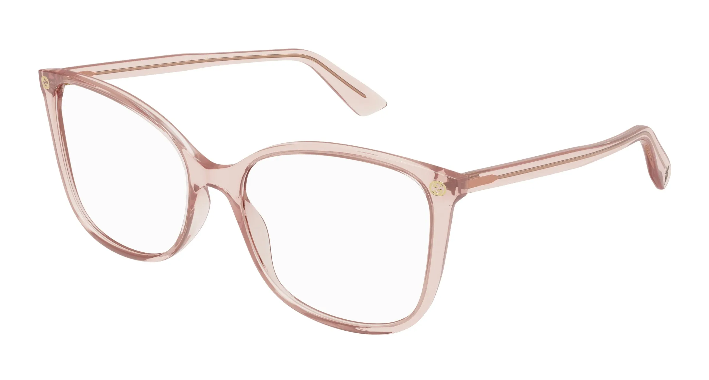 Gucci GG0026O 013 Montature da vista Rosa Trasparente Cat Eye - immagine 1