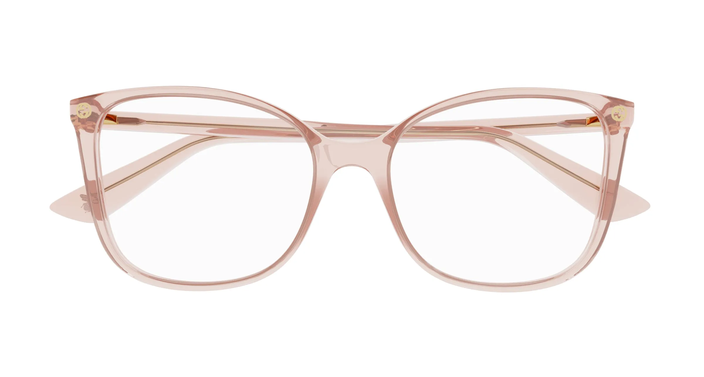 Gucci GG0026O 013 Montature da vista Rosa Trasparente Cat Eye - immagine 2