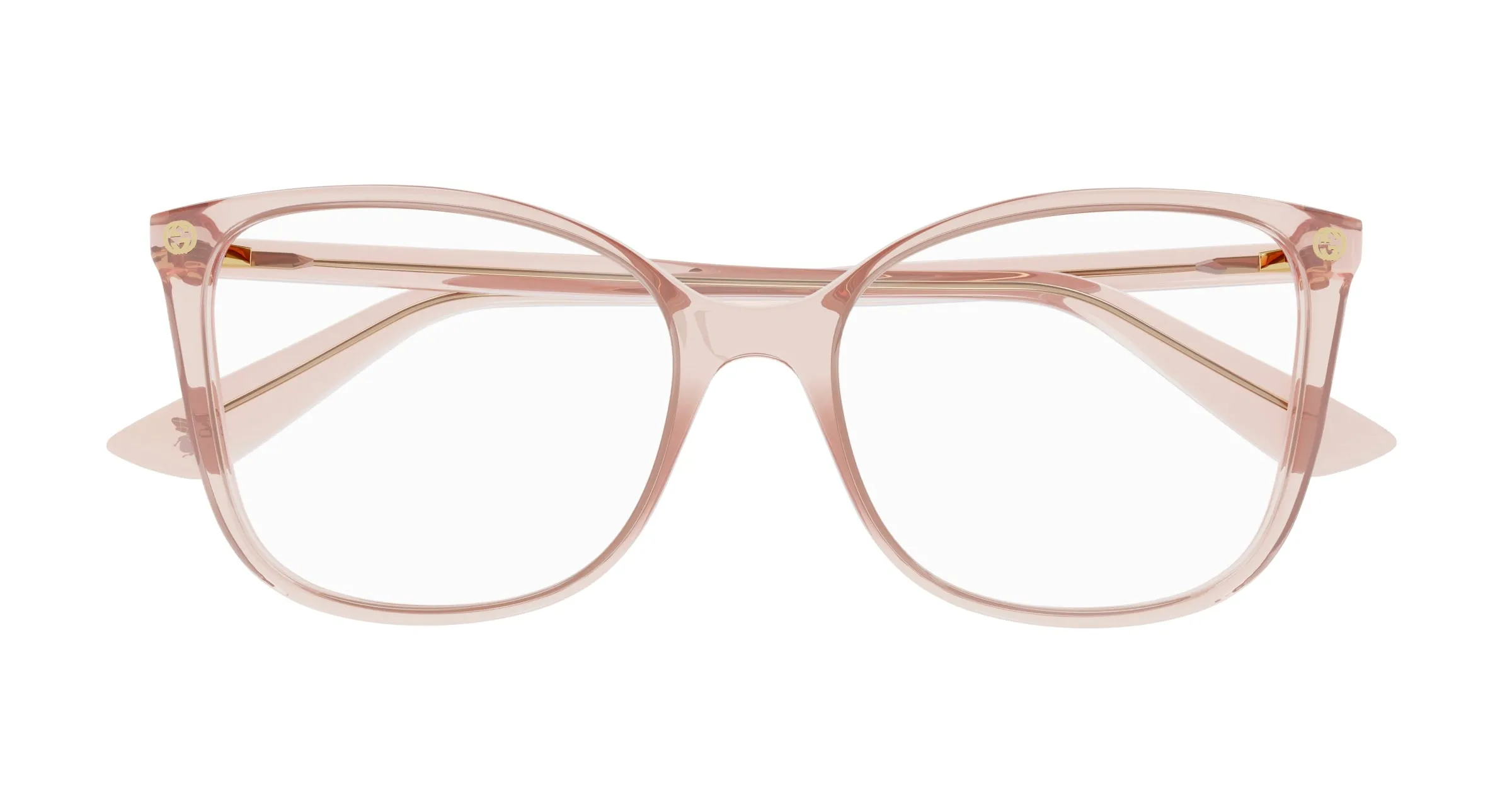 Gucci GG0026O 013 Montature da vista Rosa Trasparente Cat Eye - immagine 3