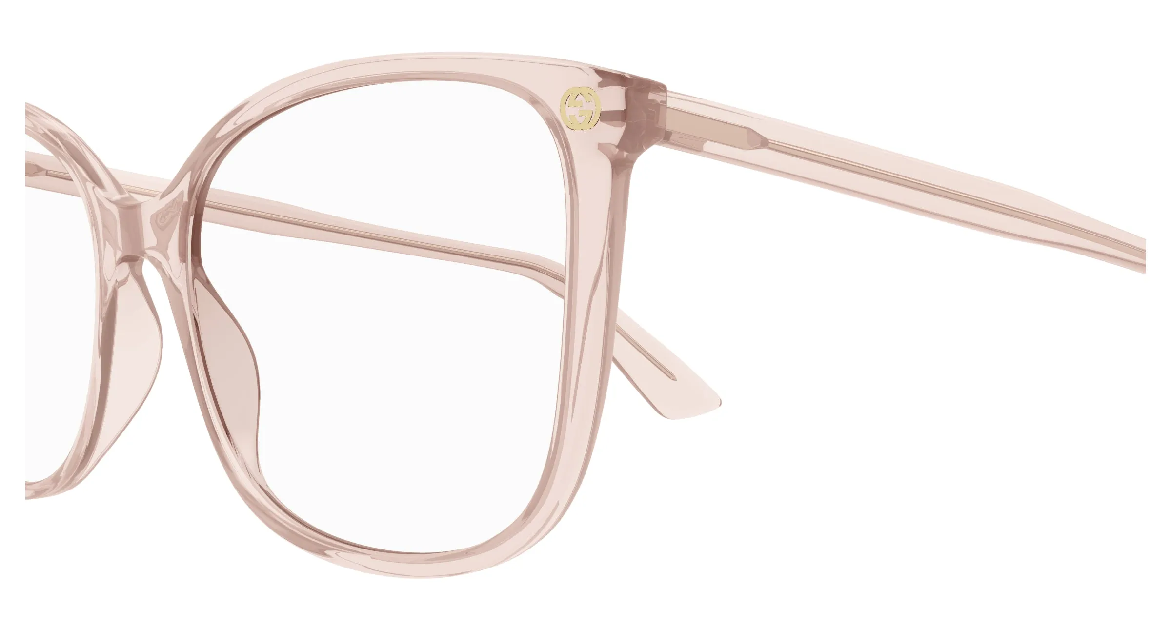 Gucci GG0026O 013 Montature da vista Rosa Trasparente Cat Eye - immagine 4