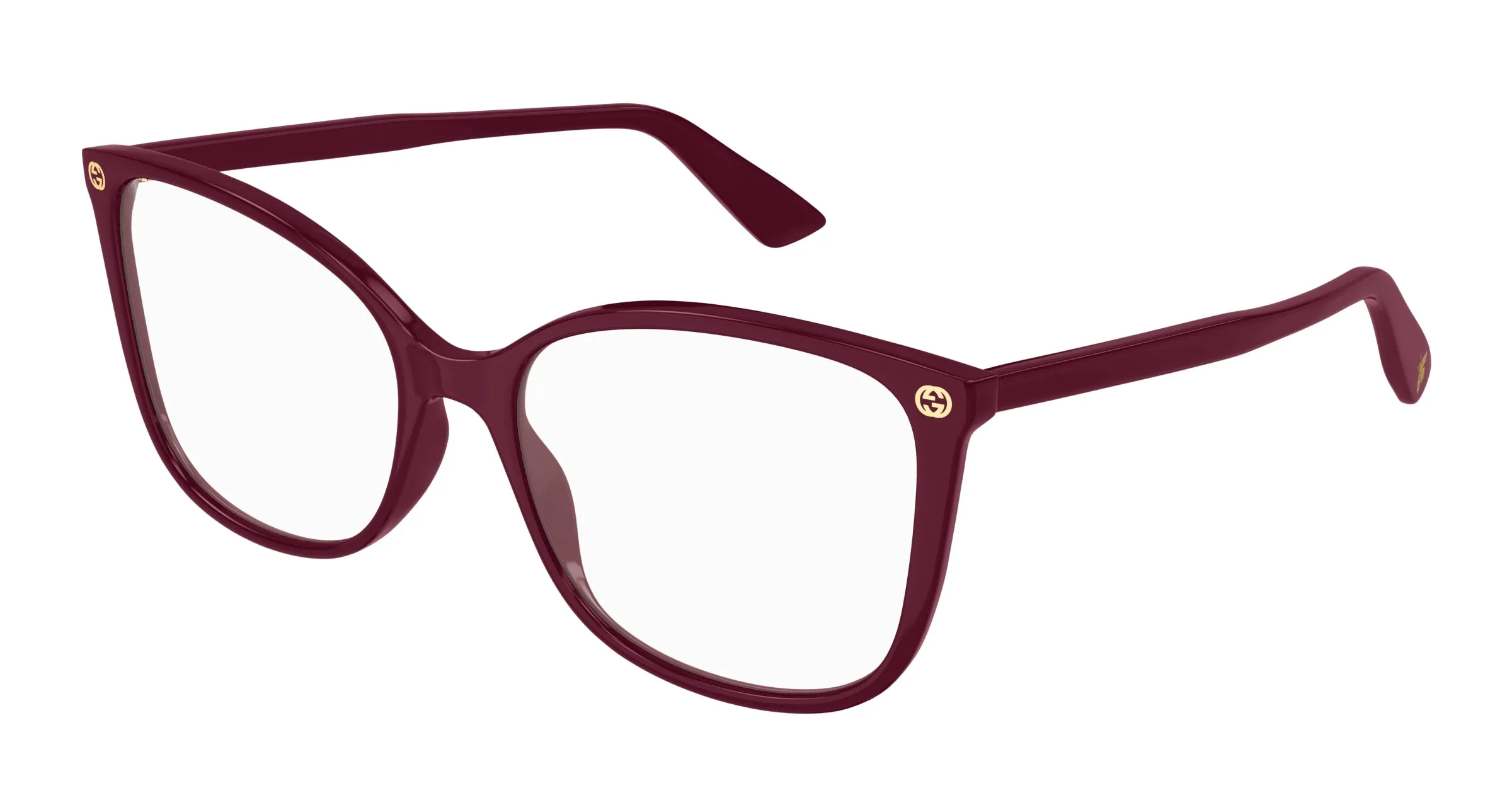 Gucci GG0026O 012 Montature da vista Bordeaux Trasparente Cat Eye - immagine 1