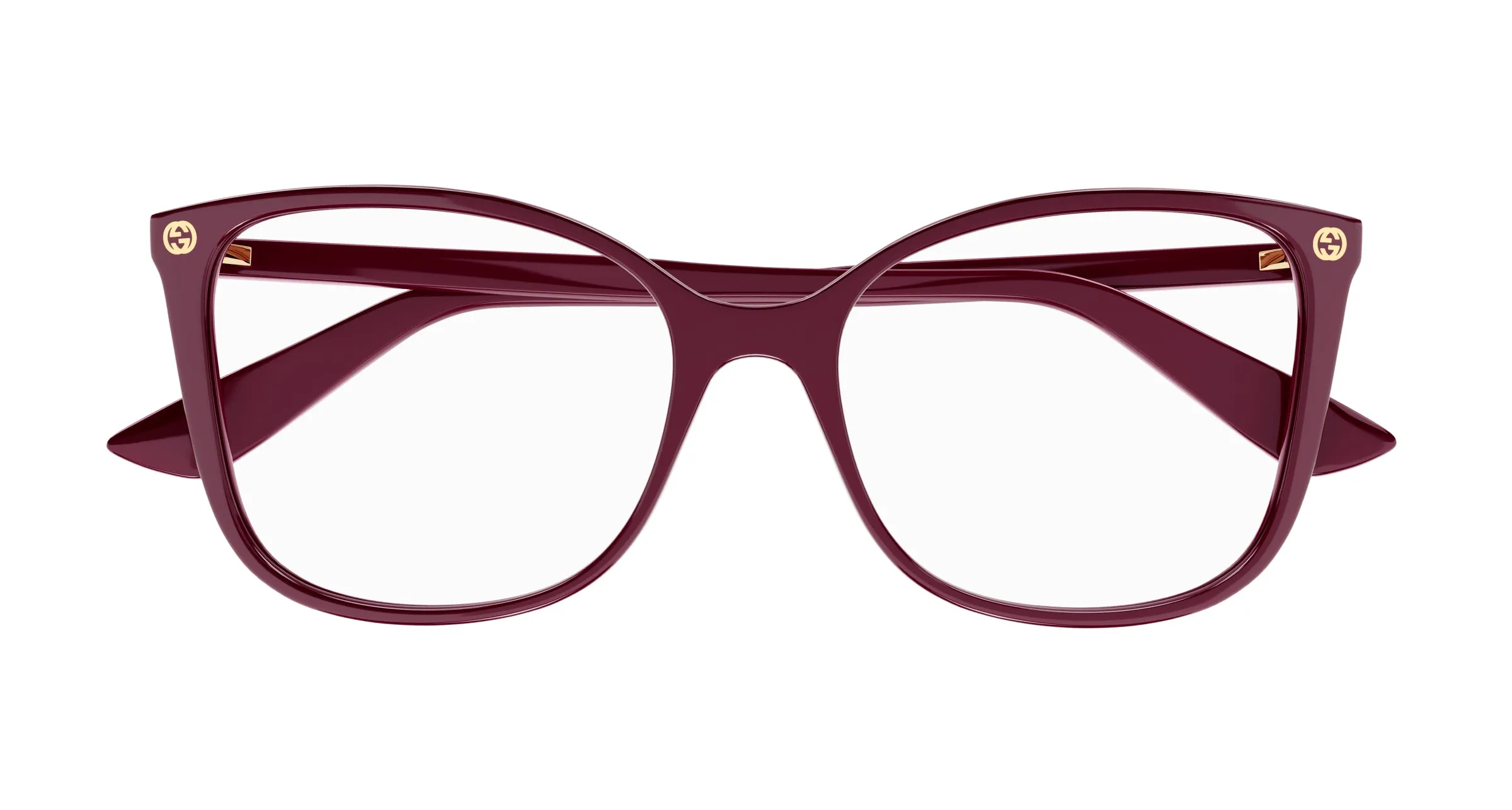 Gucci GG0026O 012 Montature da vista Bordeaux Trasparente Cat Eye - immagine 2