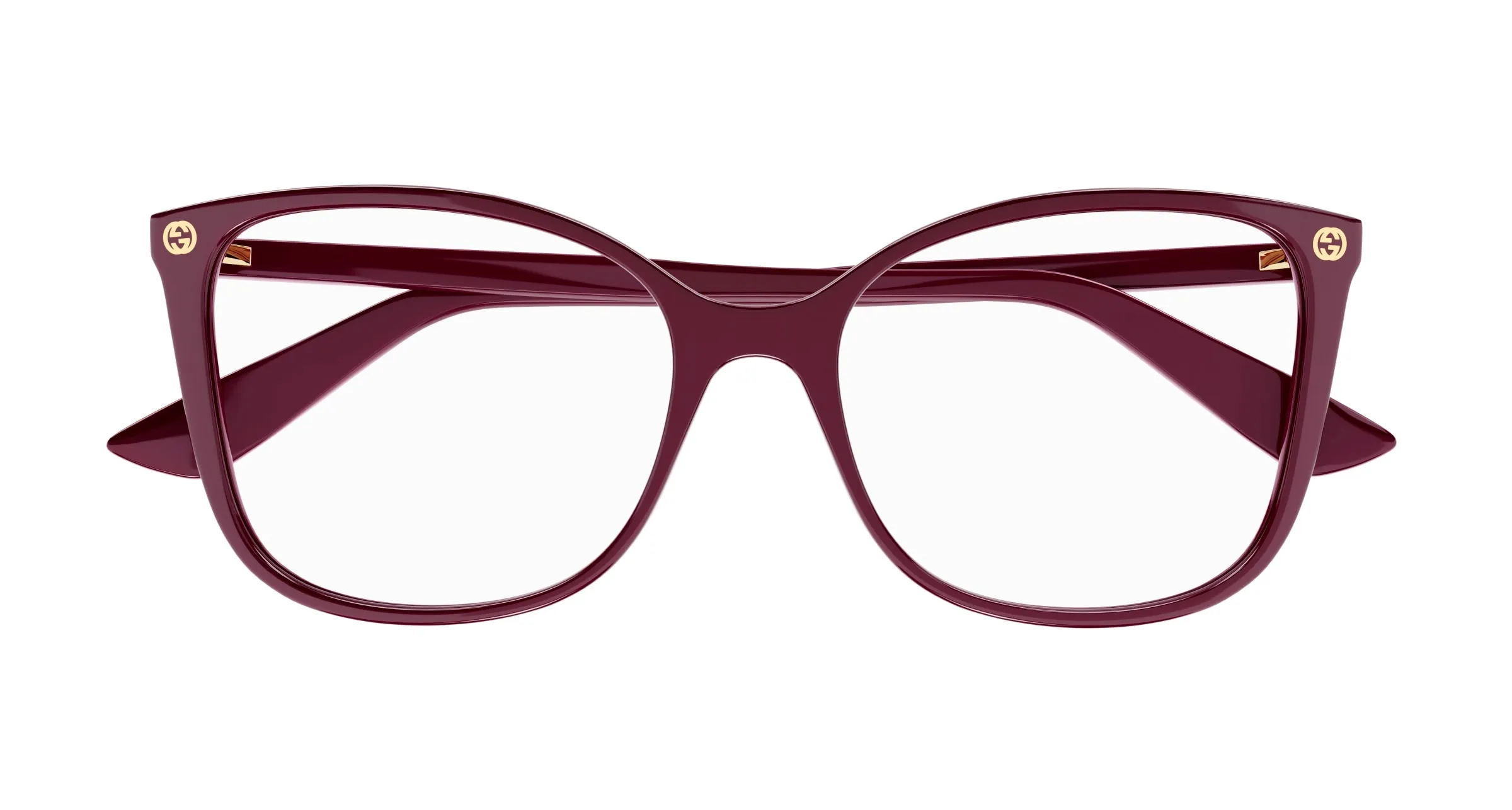 Gucci GG0026O 012 Montature da vista Bordeaux Trasparente Cat Eye - immagine 3