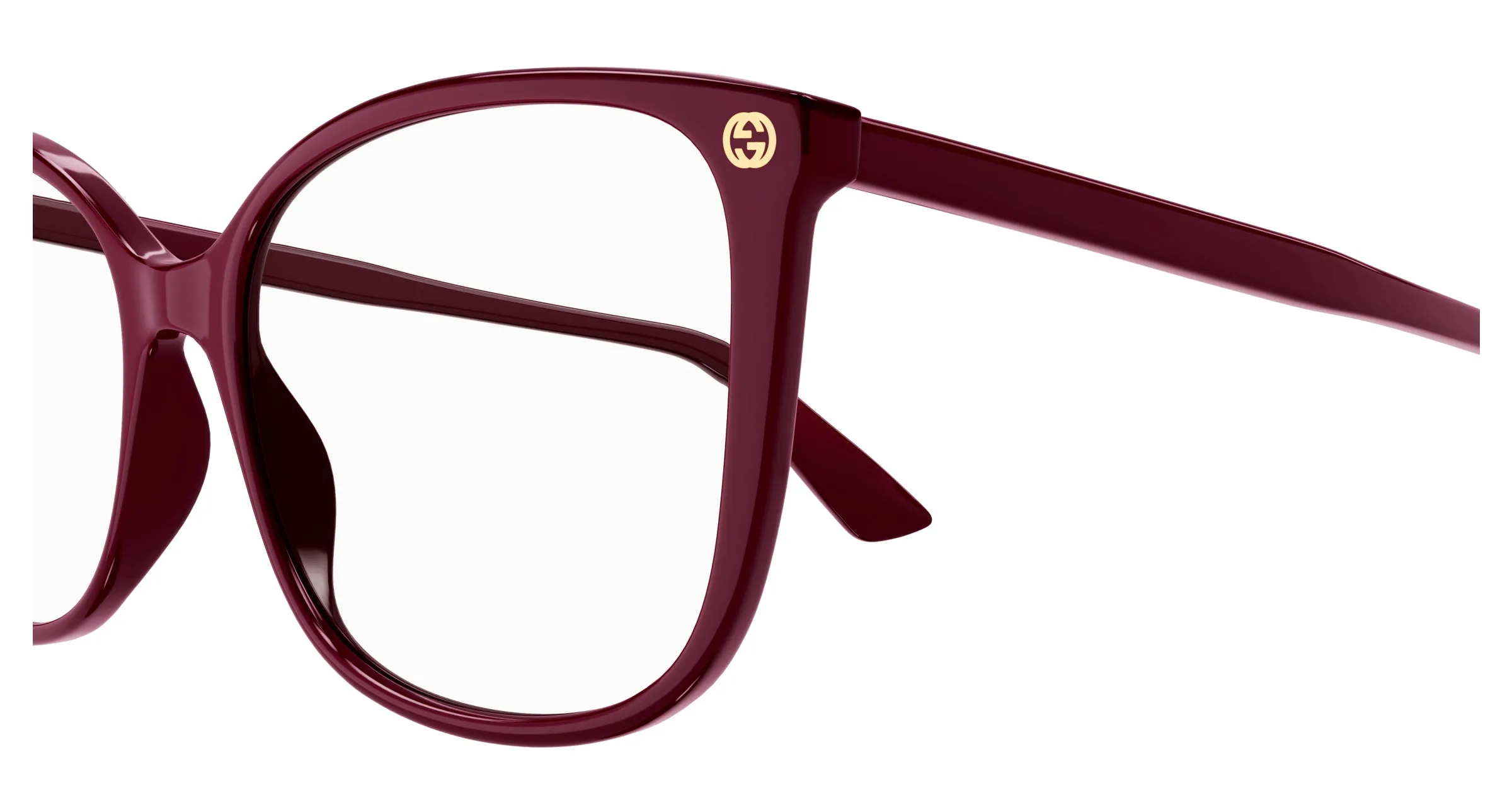 Gucci GG0026O 012 Montature da vista Bordeaux Trasparente Cat Eye - immagine 4
