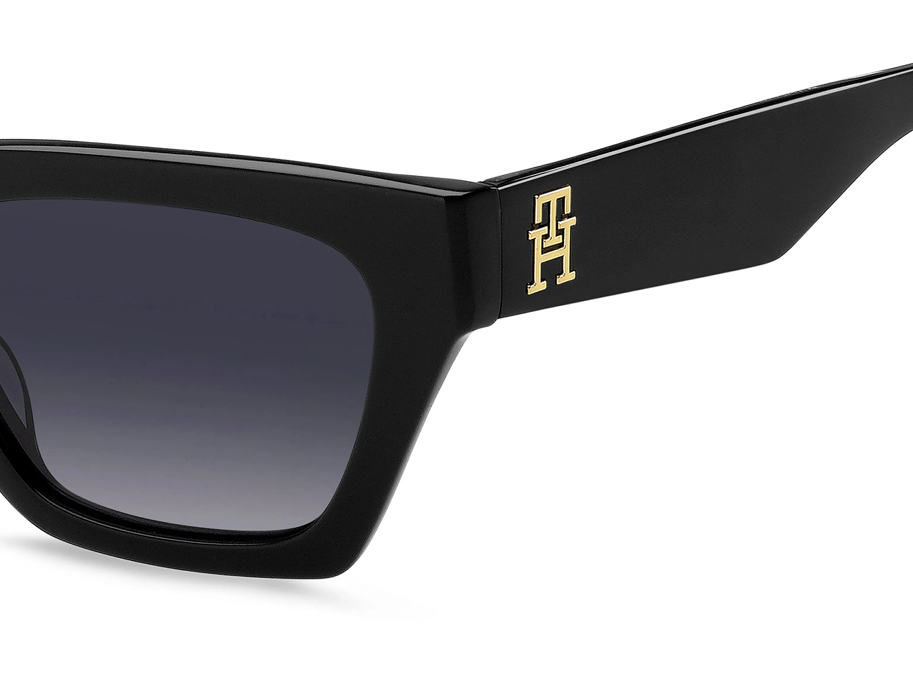 Tommy Hilfiger TH 2101/S 807/9O Occhiali da sole Acetato Nero Grigio Geometrica Sfumato - immagine 3