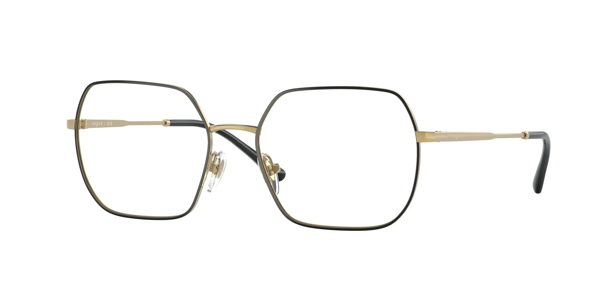 VOGUE EYEWEAR VO4253 352 Montature da vista Metallo Nero Trasparente Geometrica Normale - immagine 1