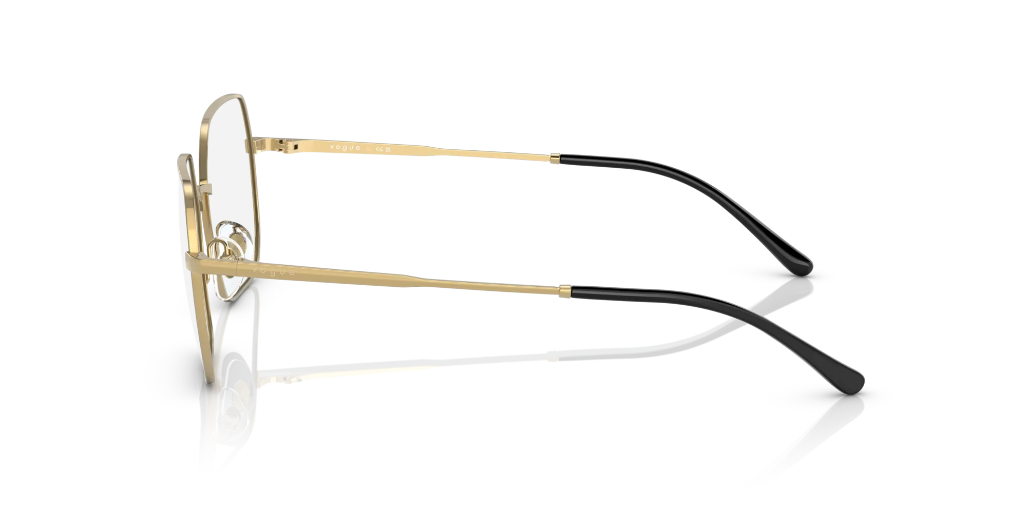 VOGUE EYEWEAR VO4253 352 Montature da vista Metallo Nero Trasparente Geometrica Normale - immagine 4
