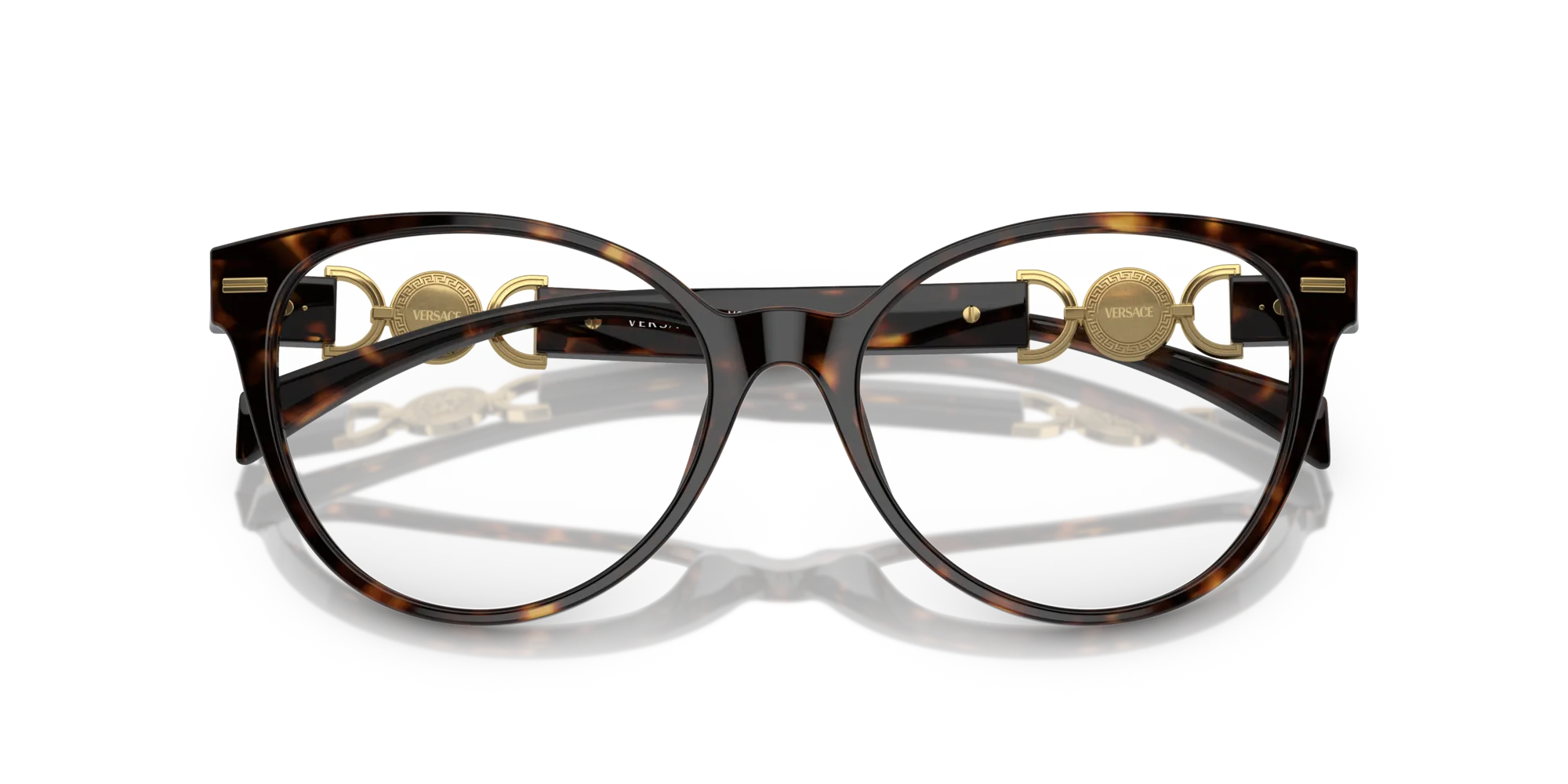 Versace VE3334 108 Montature da vista Acetato Tartaruga Trasparente Cat Eye Normale - immagine 2