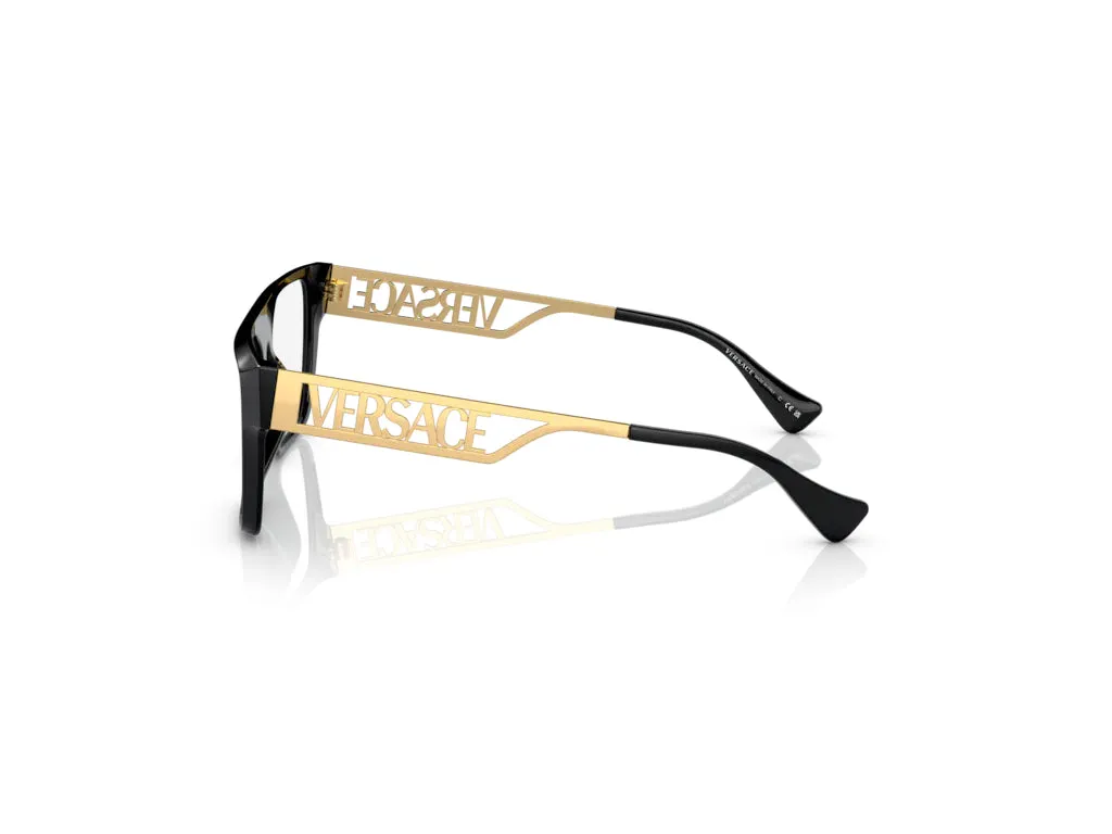 Versace VE3326U GB1 Montature da vista Plastica Nero Squadrata - immagine 3