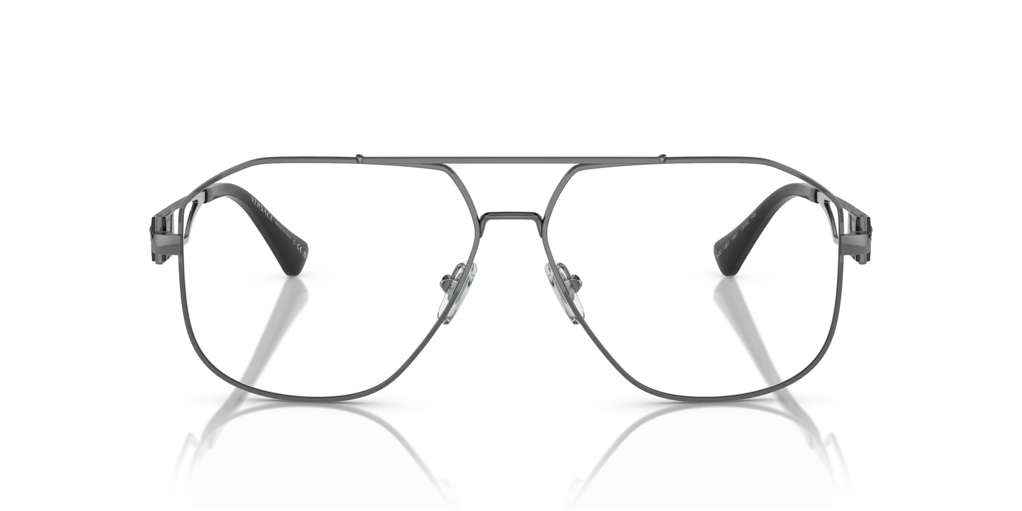 Versace VE1287 1001 Montature da vista Acciaio Grigio Pilot Normale - immagine 3